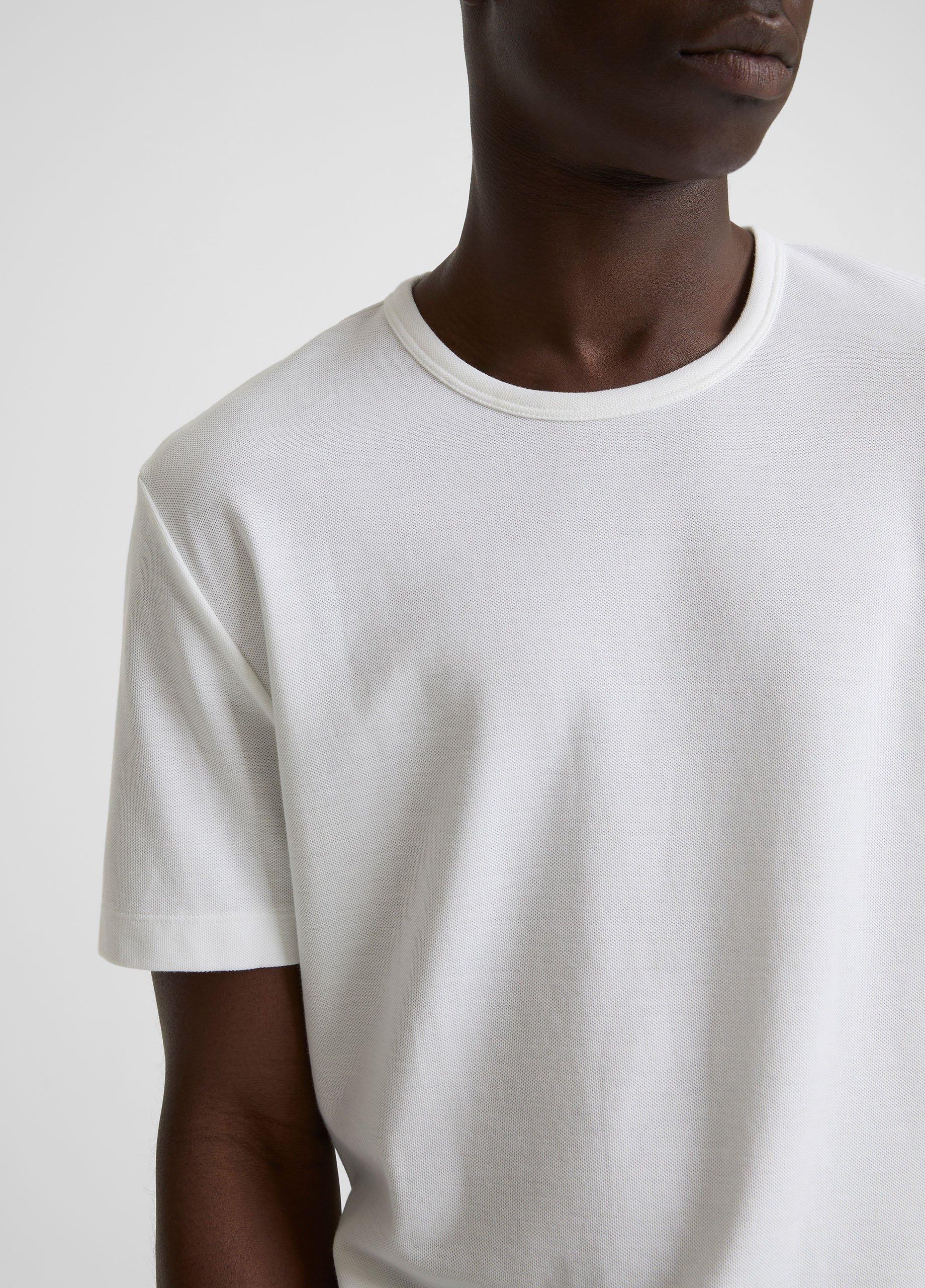 Pima Cotton Piqu&eacute; Crew Neck T-Shirt image number 1