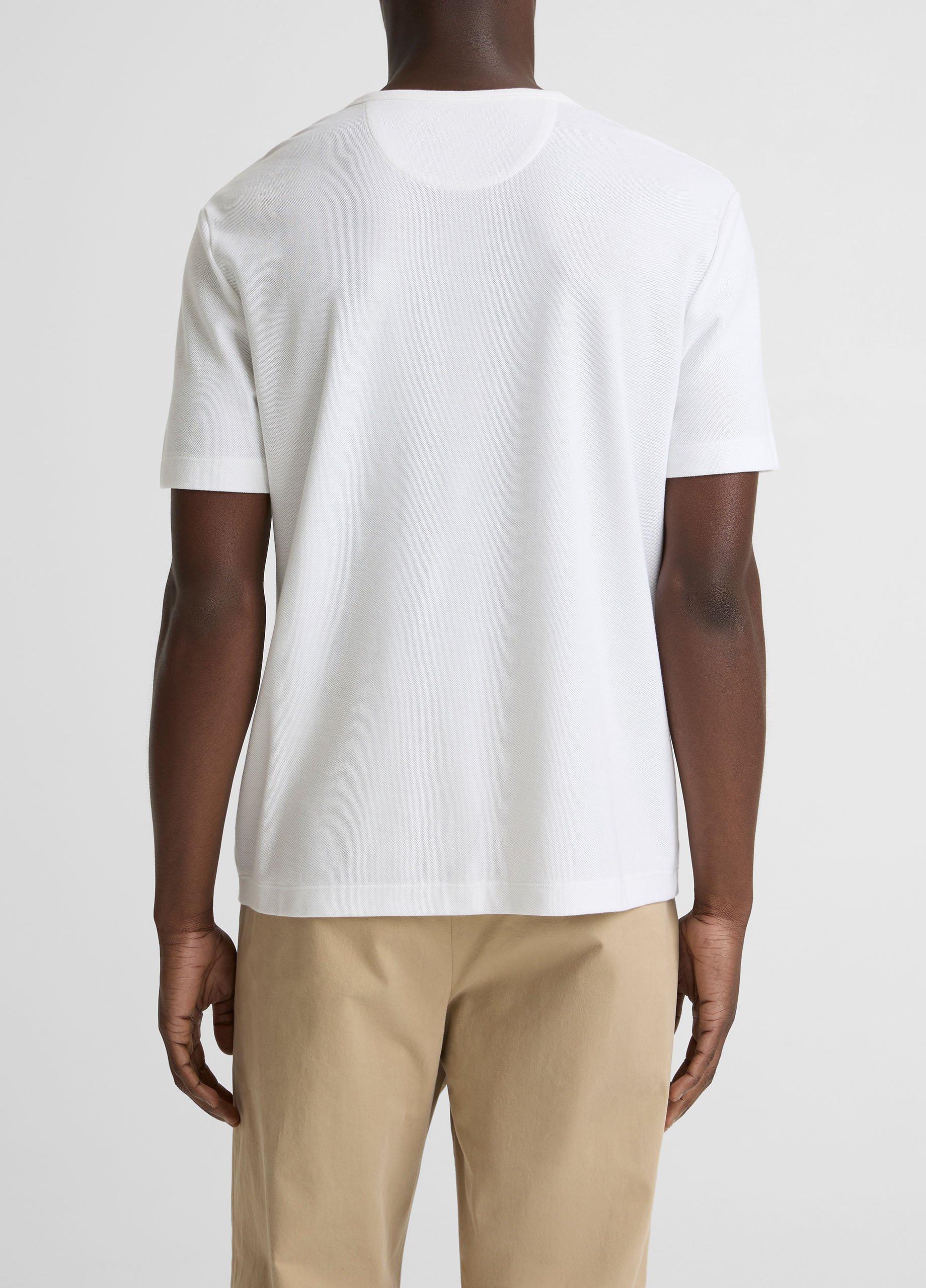 Pima Cotton Piqu&eacute; Crew Neck T-Shirt image number 2