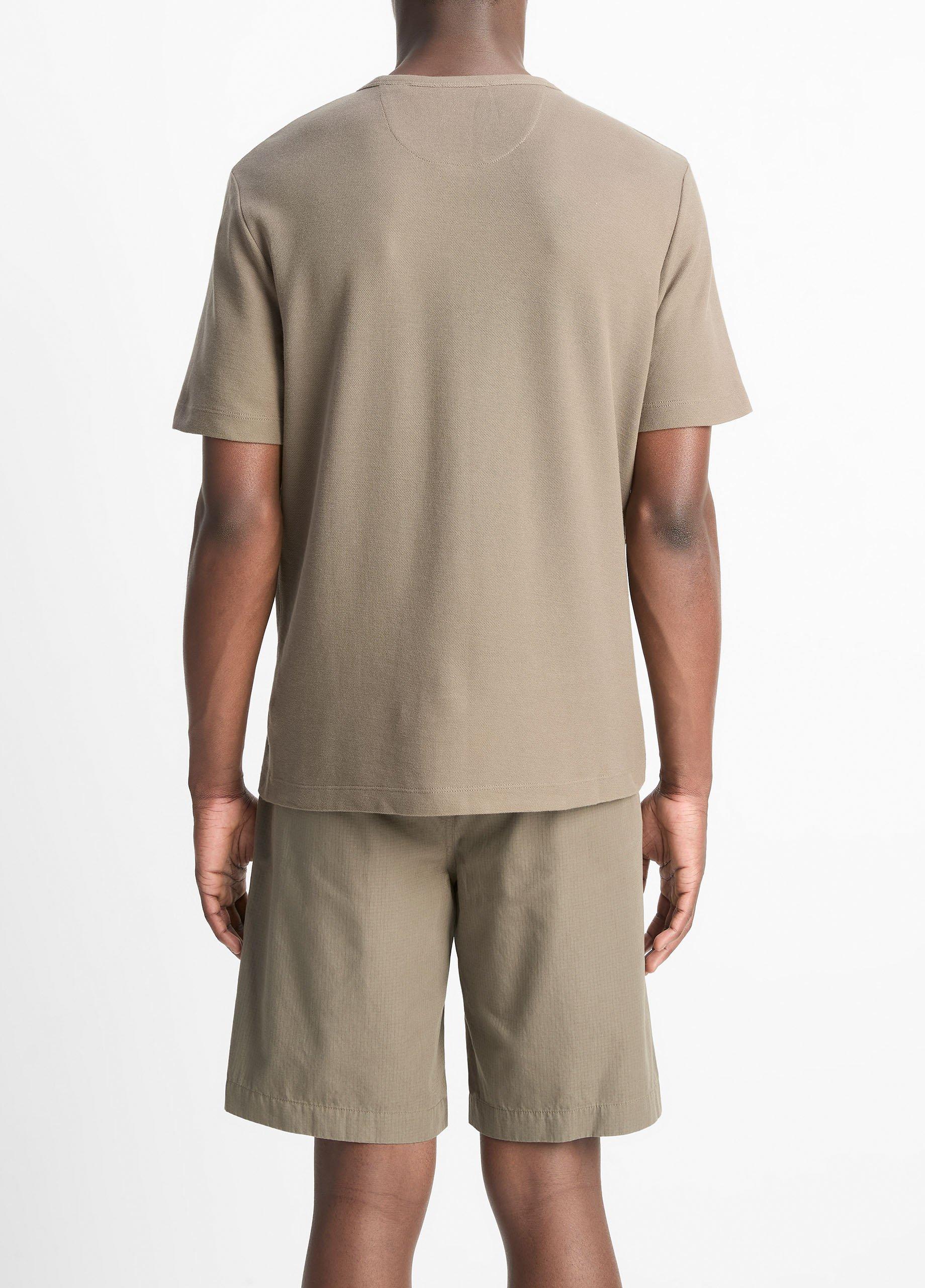 Pima Cotton Piqu&eacute; Crew Neck T-Shirt image number 2