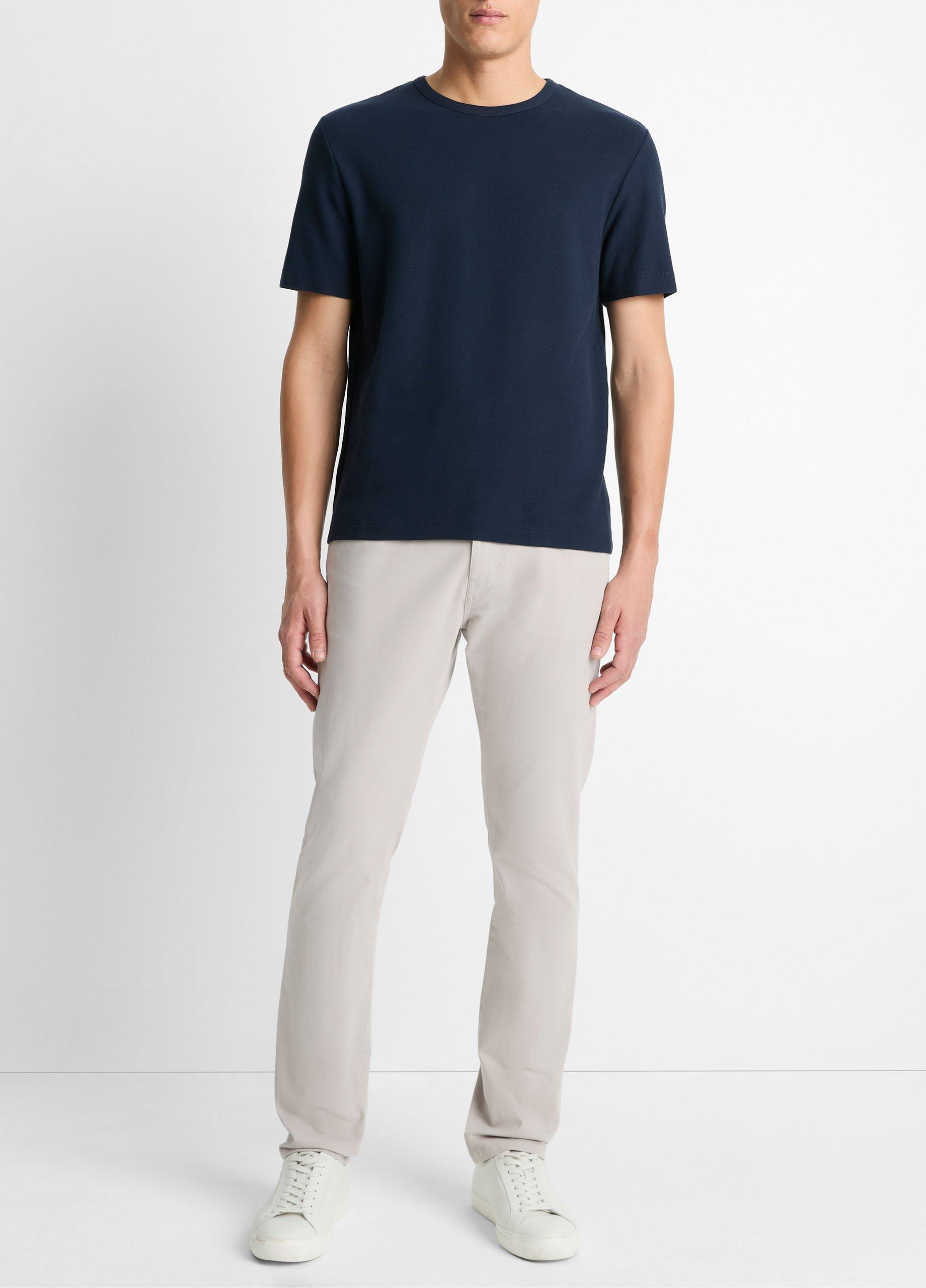 Pima Cotton Piqu&eacute; Crew Neck T-Shirt image number 3