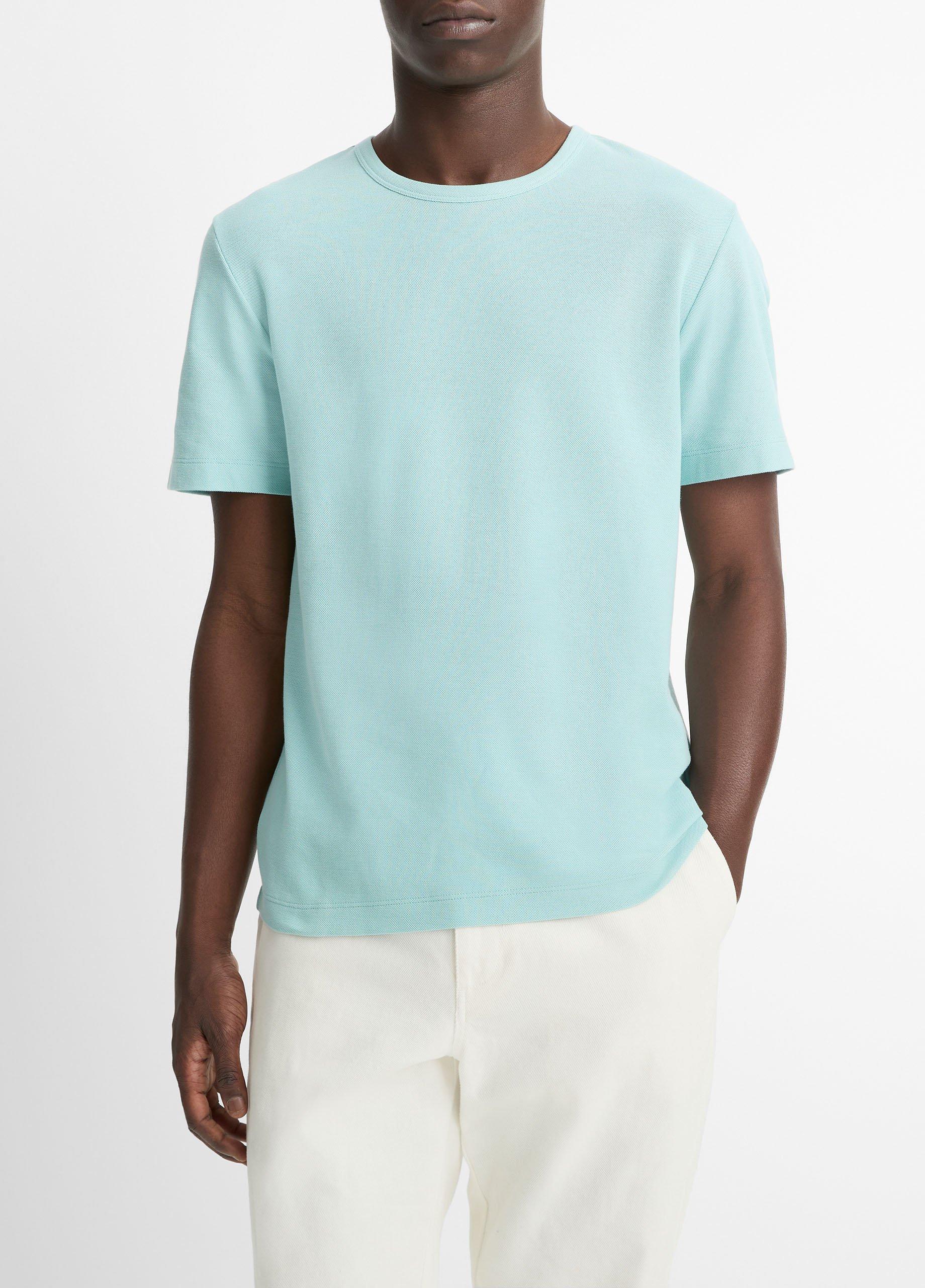 Pima Cotton Piqu&eacute; Crew Neck T-Shirt image number 0