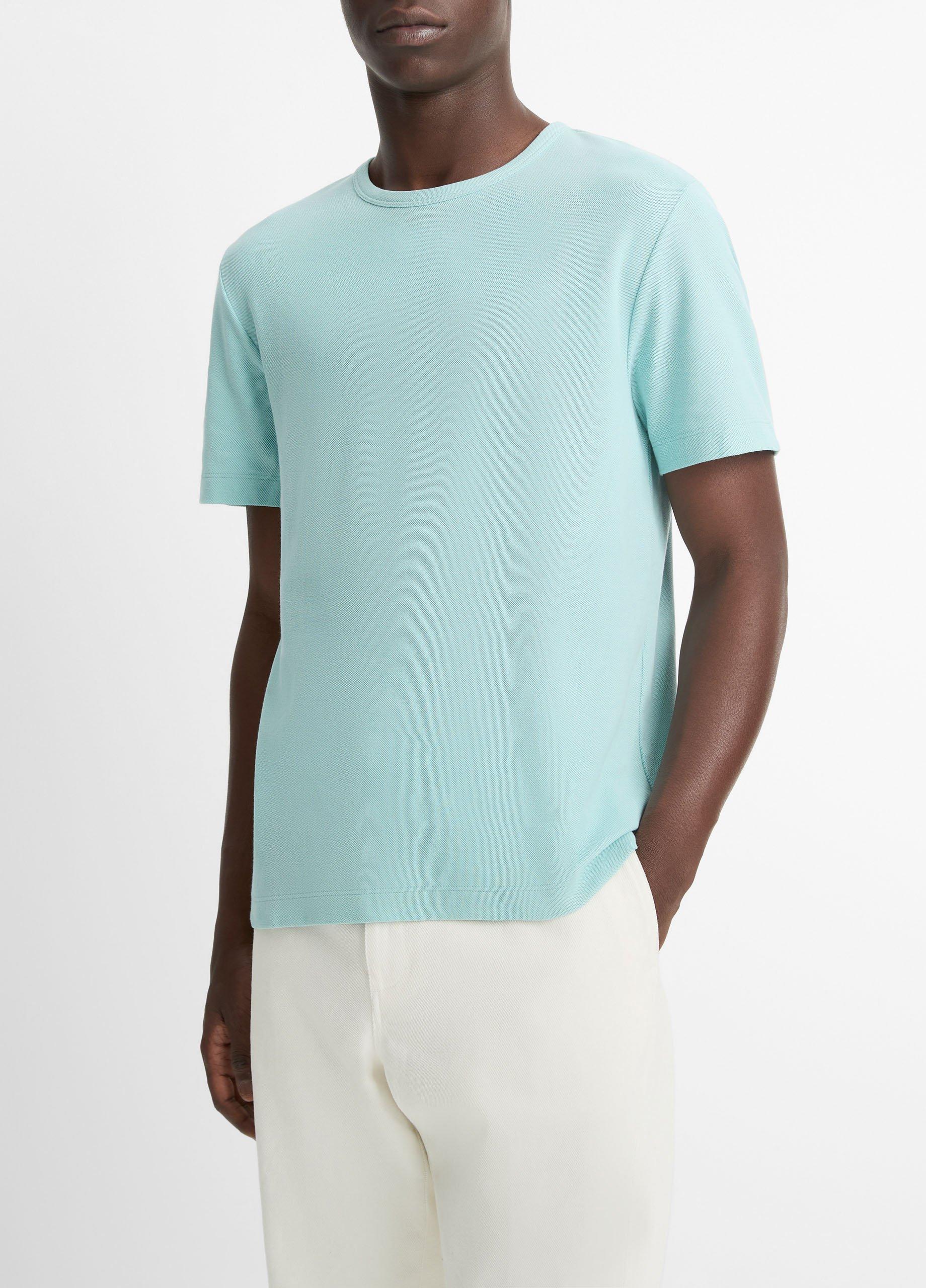 Pima Cotton Piqu&eacute; Crew Neck T-Shirt image number 1