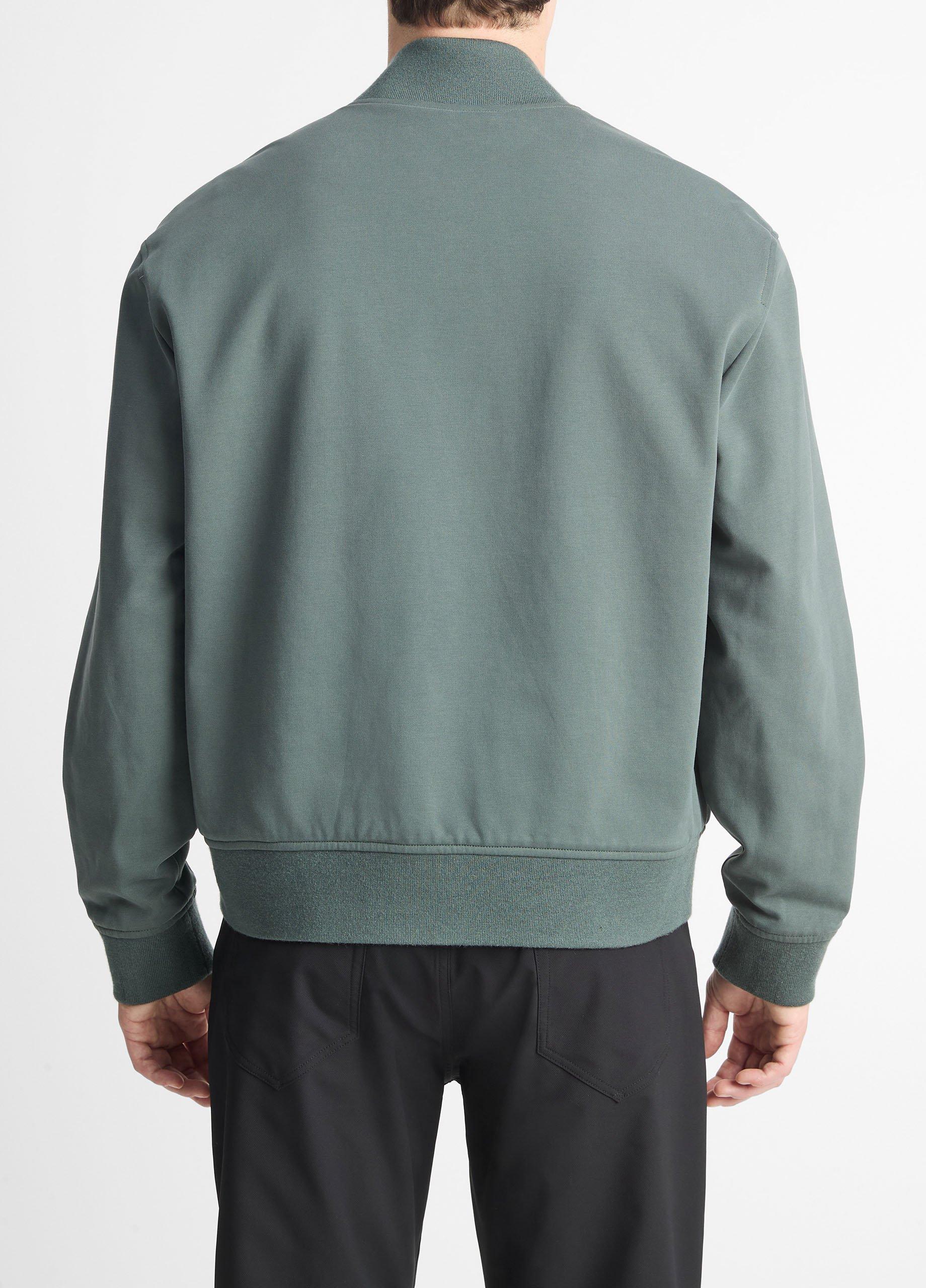 Reversible Cotton Blend Bomber Jacket in Jackets Outerwear Vince