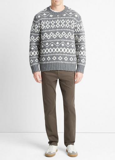 Fair Isle Wool-Blend Crew Neck Sweater image number 0