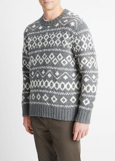 Fair Isle Wool-Blend Crew Neck Sweater image number 2