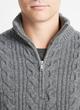 Cable-Knit Wool Quarter-Zip Sweater image number 1