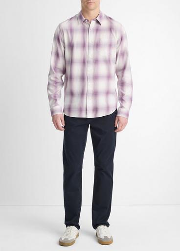 Mirage Plaid Cotton-Blend Long-Sleeve Shirt image number 0