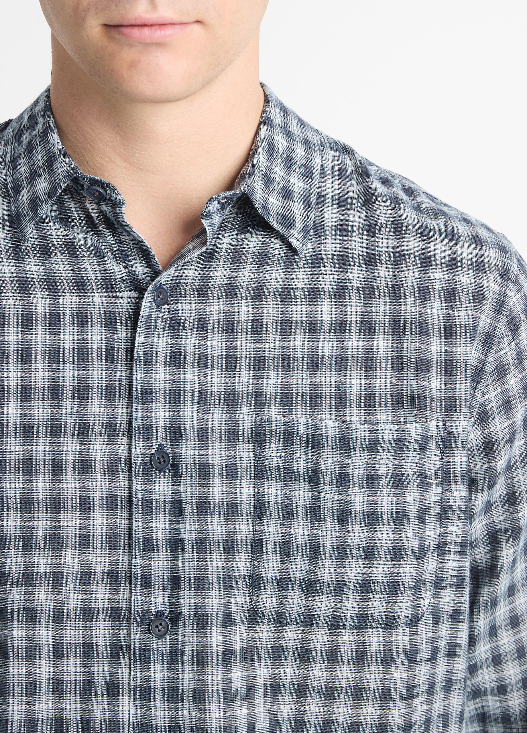 いラインアップ Summit-Plaid-Linen-Cotton-Long トップス