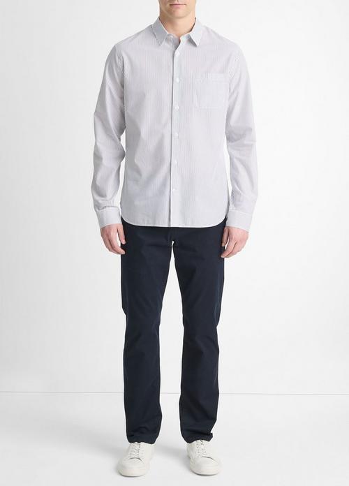 Basin Stripe Cotton-Blend Long-Sleeve Shirt