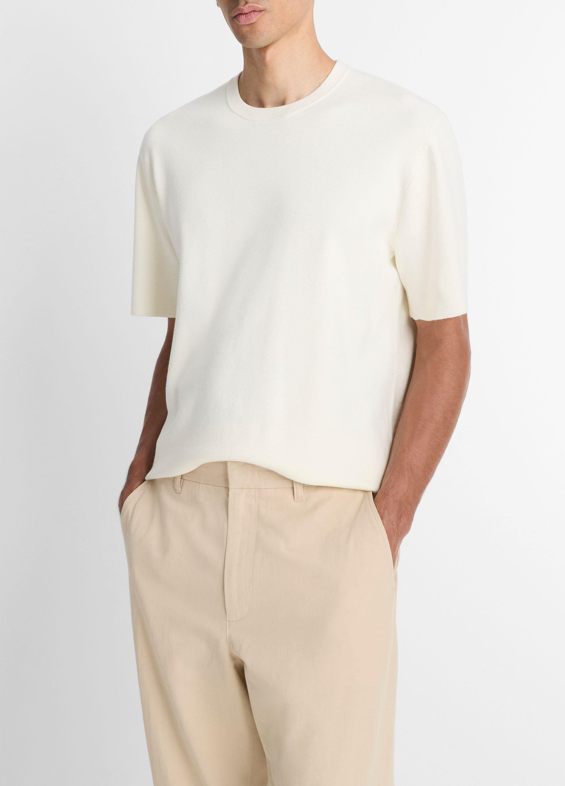 Milano Short-Sleeve Crew Neck Sweater in Crew Neck | Vince