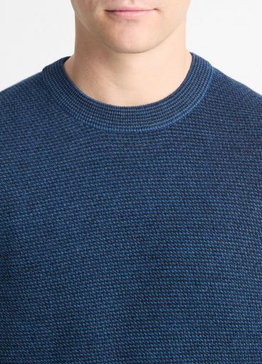 Two-Tone Merino Wool Mesh Sweater image number 1