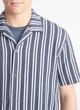 Jacquard-Stripe Cotton-Blend Button-Front Shirt image number 1