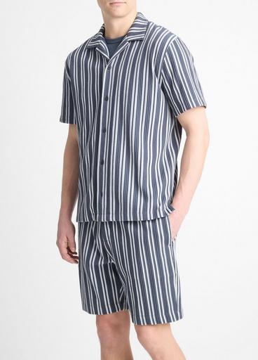 Jacquard-Stripe Cotton-Blend Button-Front Shirt image number 2
