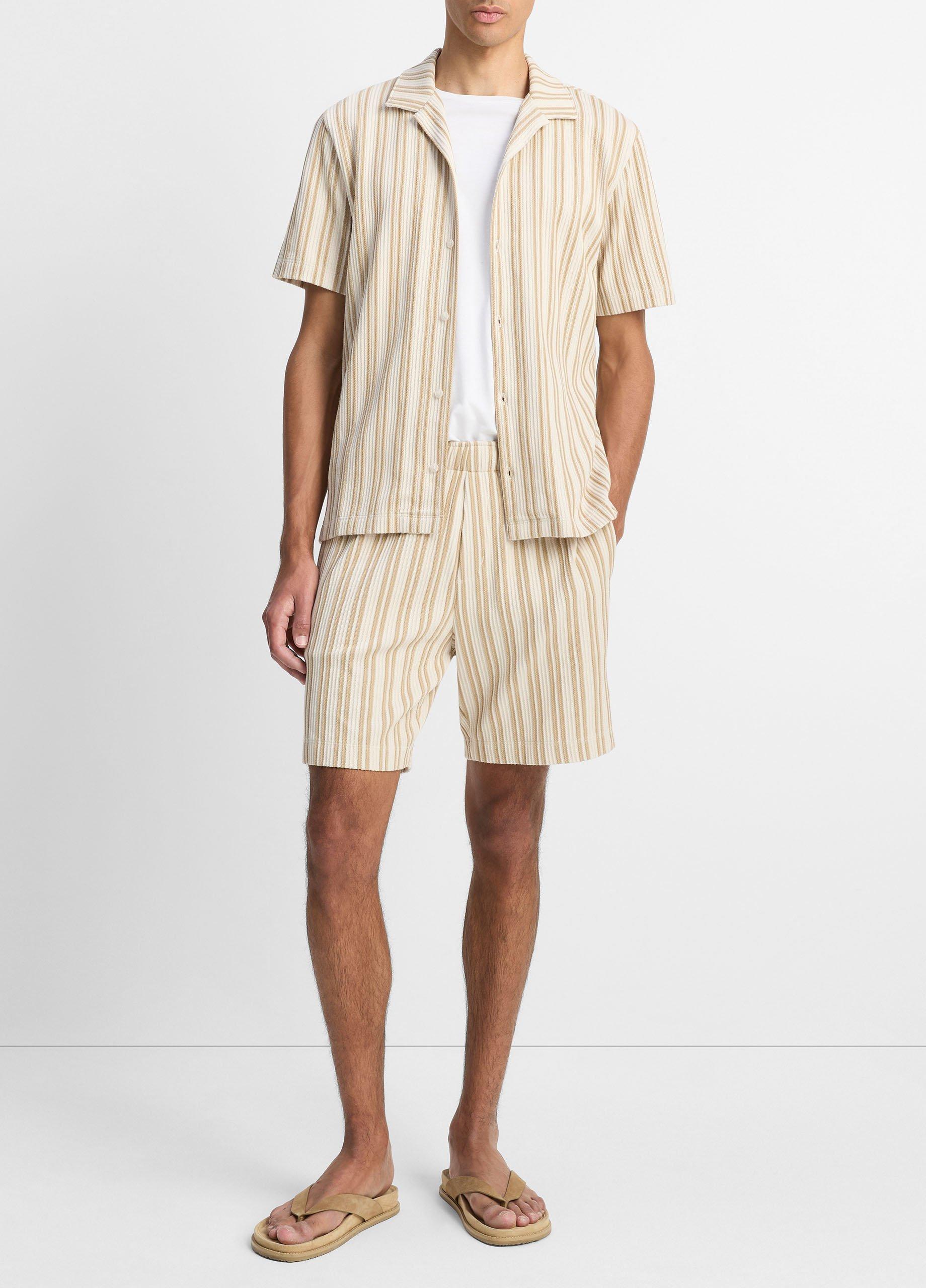 Jacquard-Stripe Cotton-Blend Short image number 0