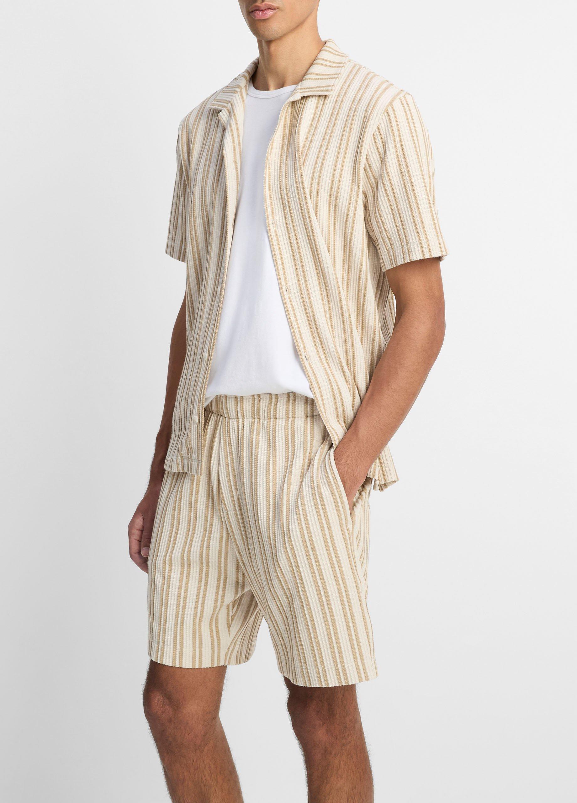 Jacquard-Stripe Cotton-Blend Short image number 1