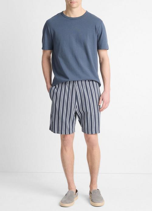 Jacquard-Stripe Cotton-Blend Short