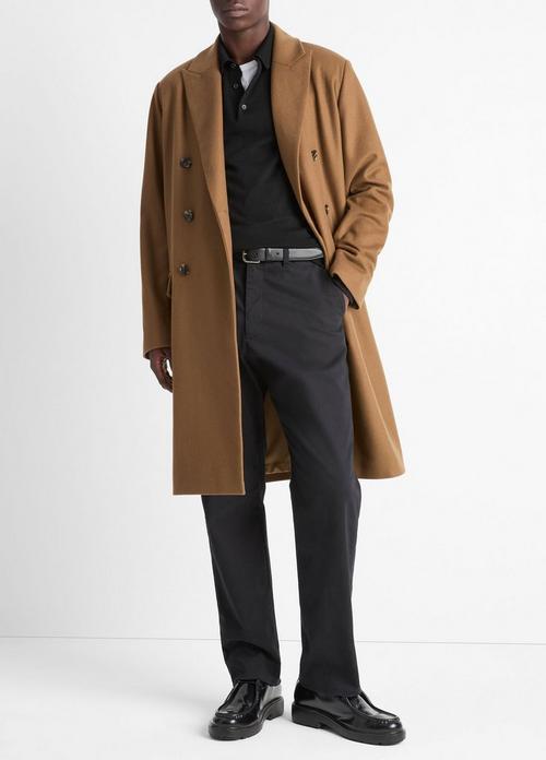 Italian Wool-Blend Double-Breasted Coat