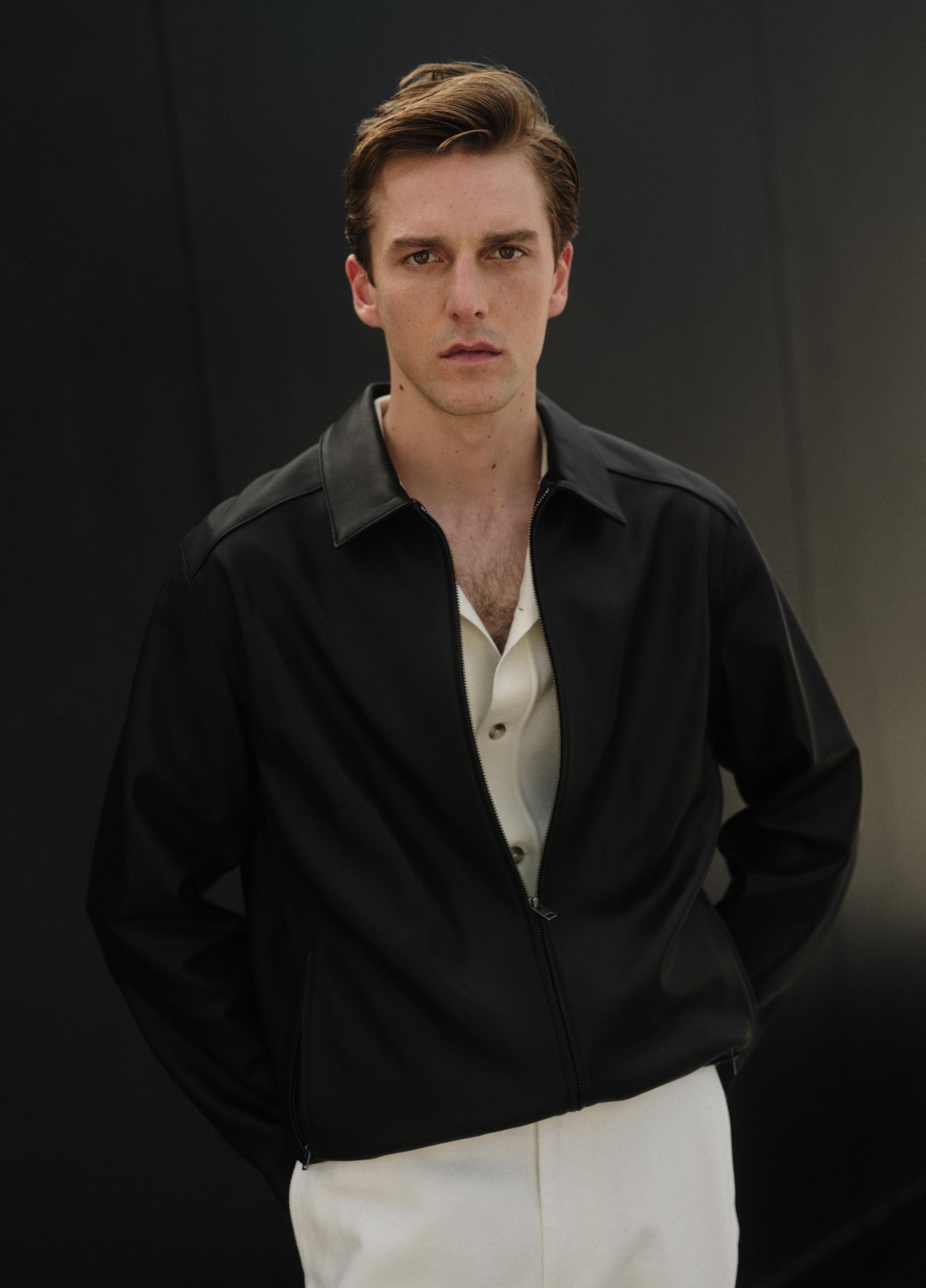 Leather Zip-Up Jacket image number 4