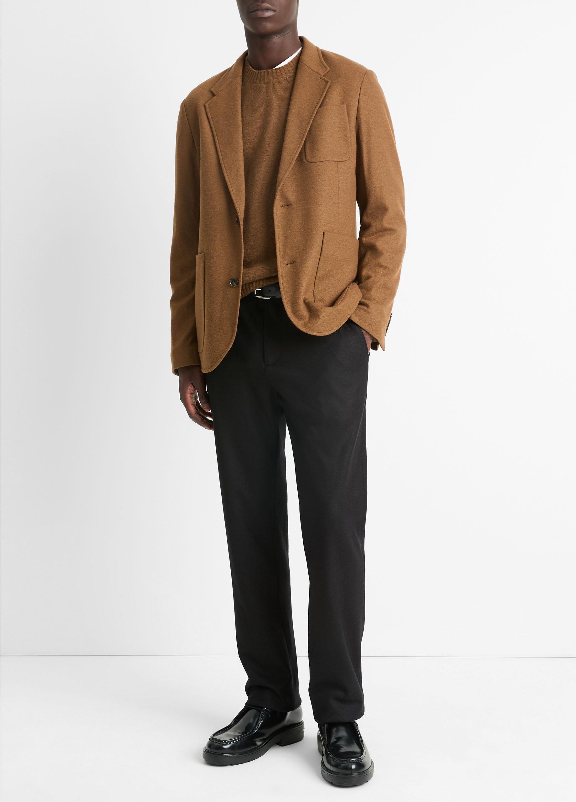 Men's Italian Wool-Blend Blazer, Vicuna, Size S Vince