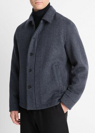 Houndstooth Wool-Blend Deck Jacket in Jackets & Outerwear Houndstooth Wool-Blend Deck Jacket in Jackets & Outerwear