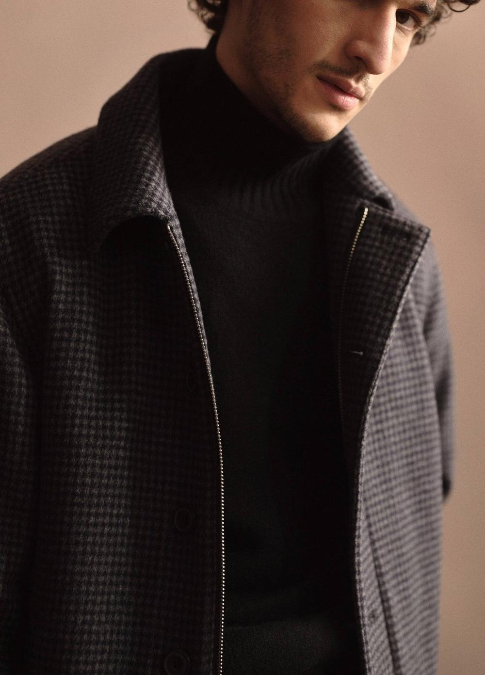 Houndstooth Wool-Blend Deck Jacket in Jackets & Outerwear Houndstooth Wool-Blend Deck Jacket in Jackets & Outerwear