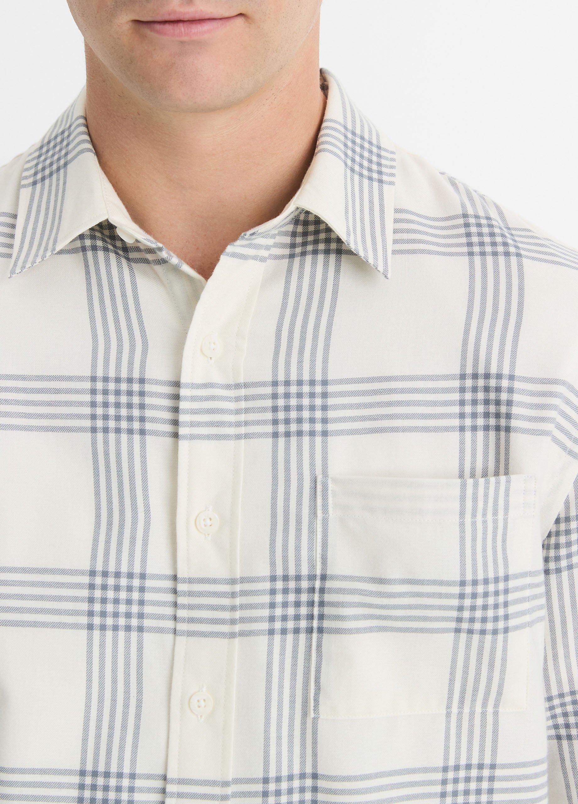West Coast Plaid Cotton Long-Sleeve Shirt in Shirts | Vince