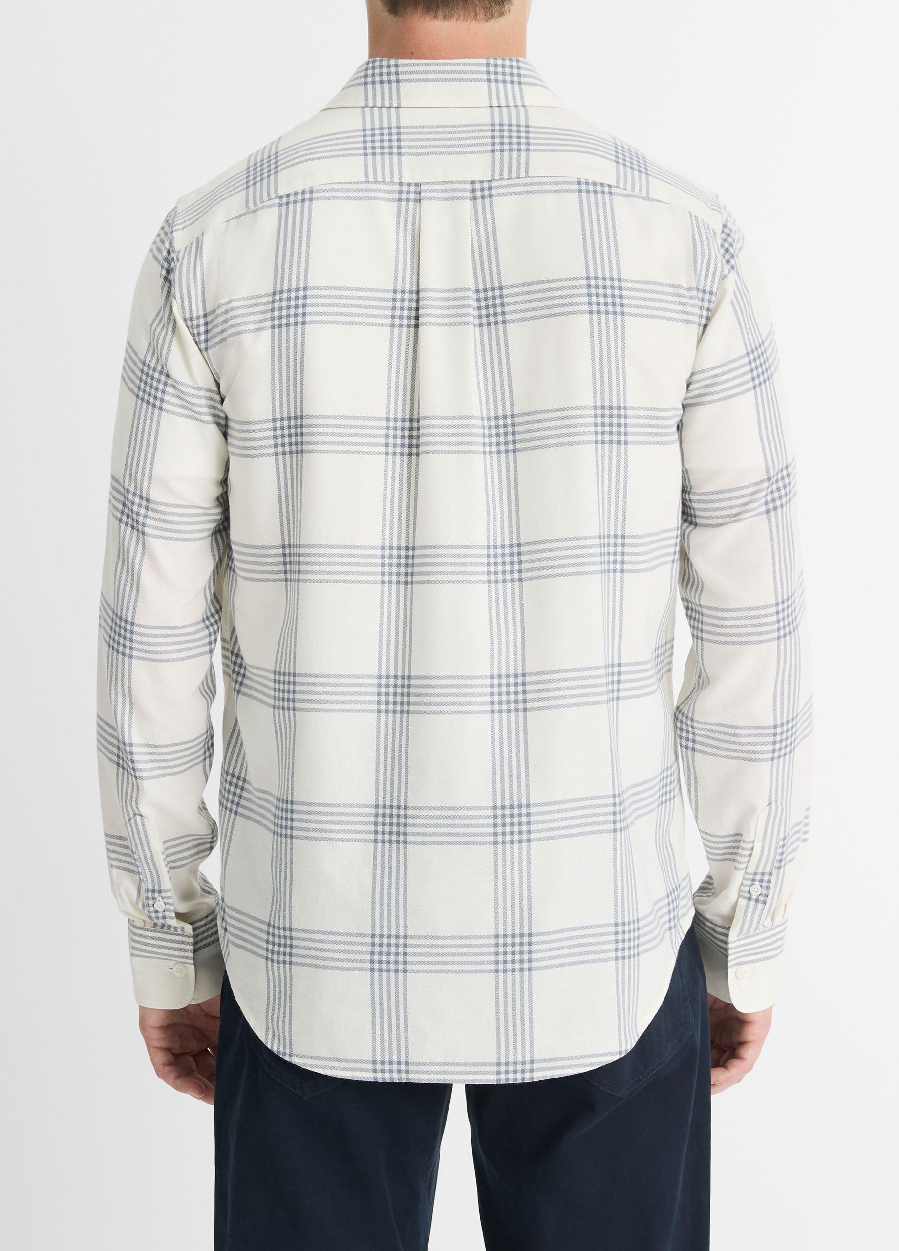 West Coast Plaid Cotton Long-Sleeve Shirt in Shirts | Vince