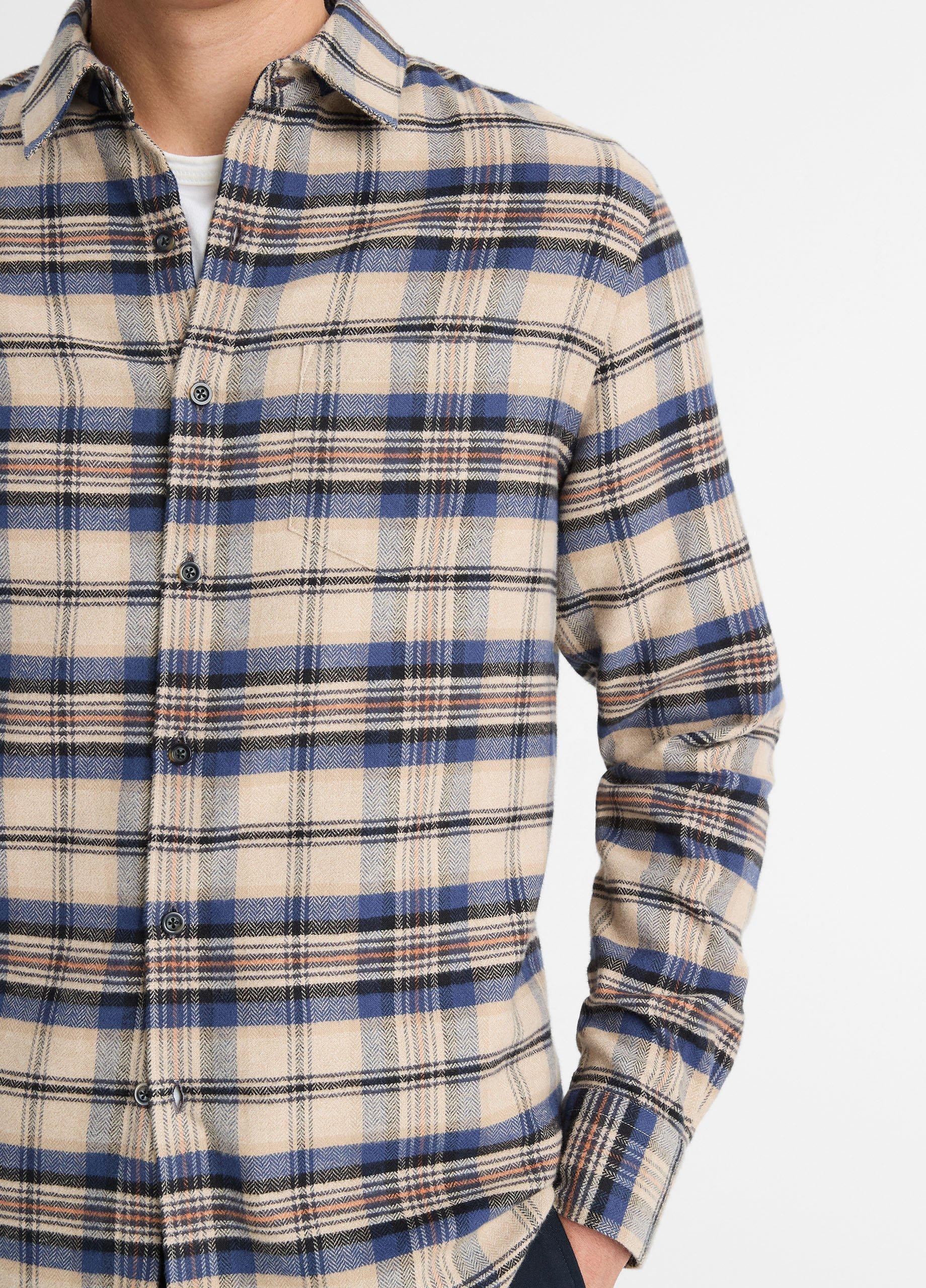 NWT Vince Mens deals Plaid Cotton Shirt