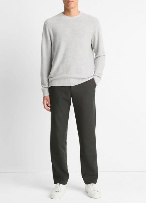 Geo-Jacquard Wool-Blend Crew Neck Sweater