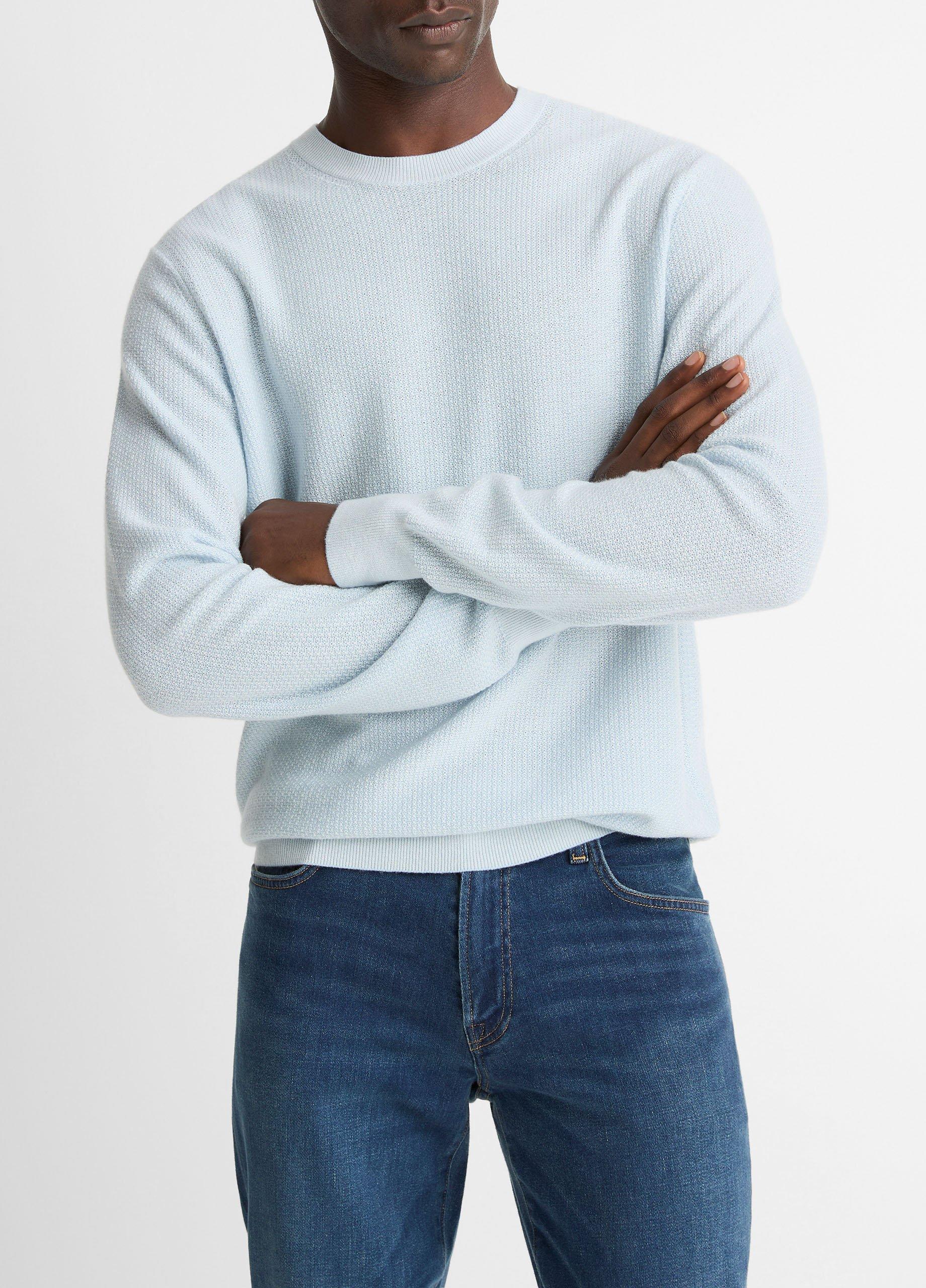 Geo-Jacquard Wool-Blend Crew Neck Sweater