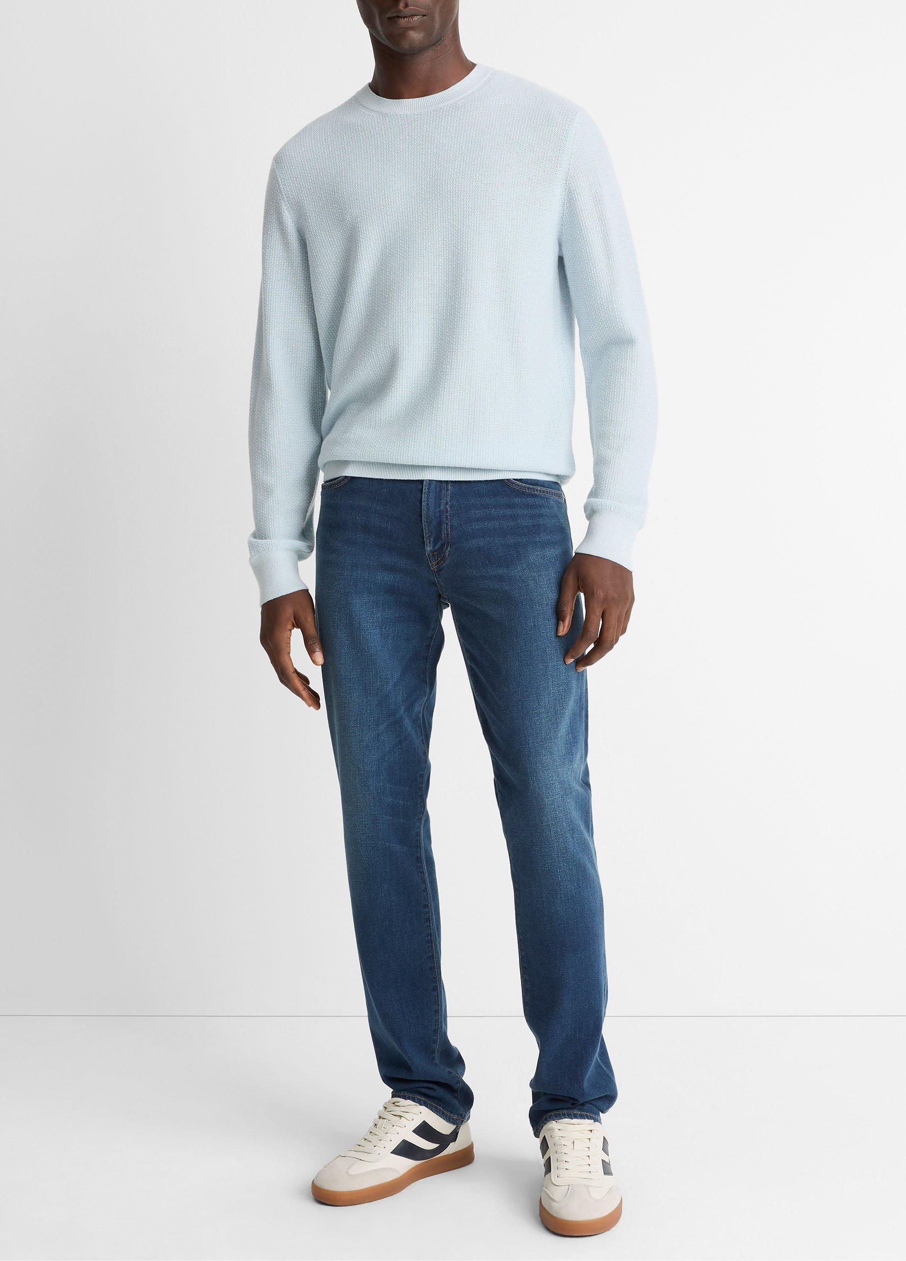 Geo-Jacquard Wool-Blend Crew Neck Sweater image number 3