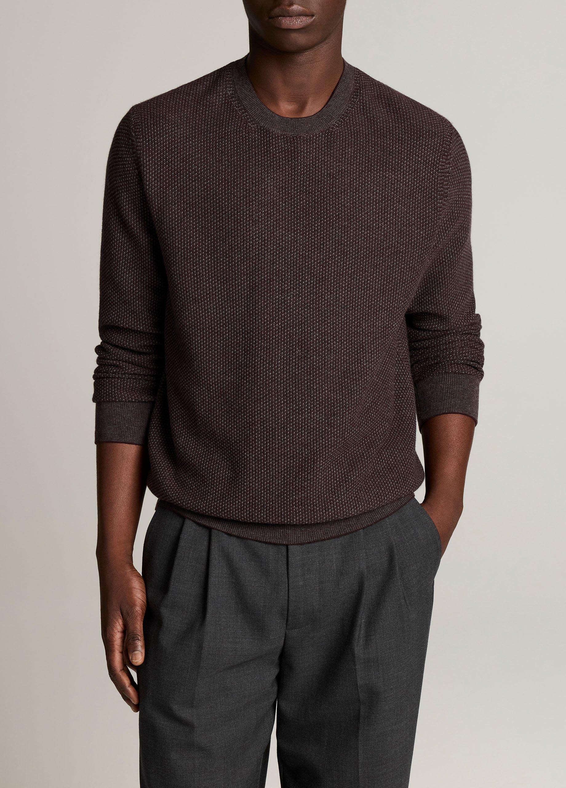 Geo-Jacquard Wool-Blend Crew Neck Sweater image number 0