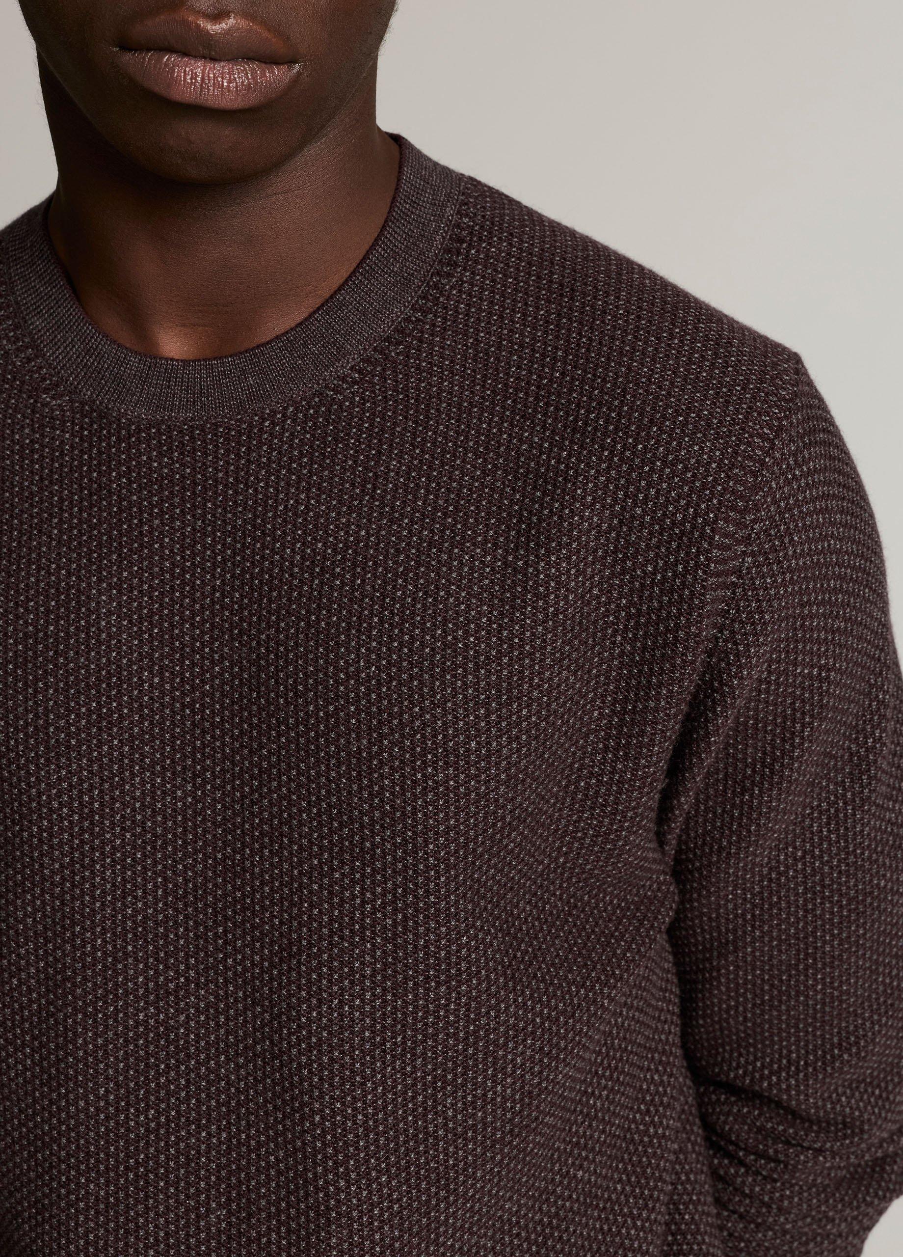Geo-Jacquard Wool-Blend Crew Neck Sweater image number 1