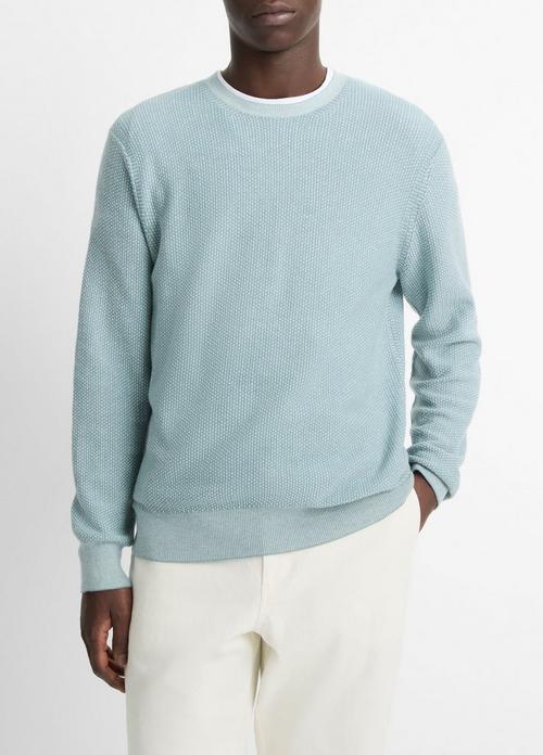 Geo-Jacquard Wool-Blend Crew Neck Sweater