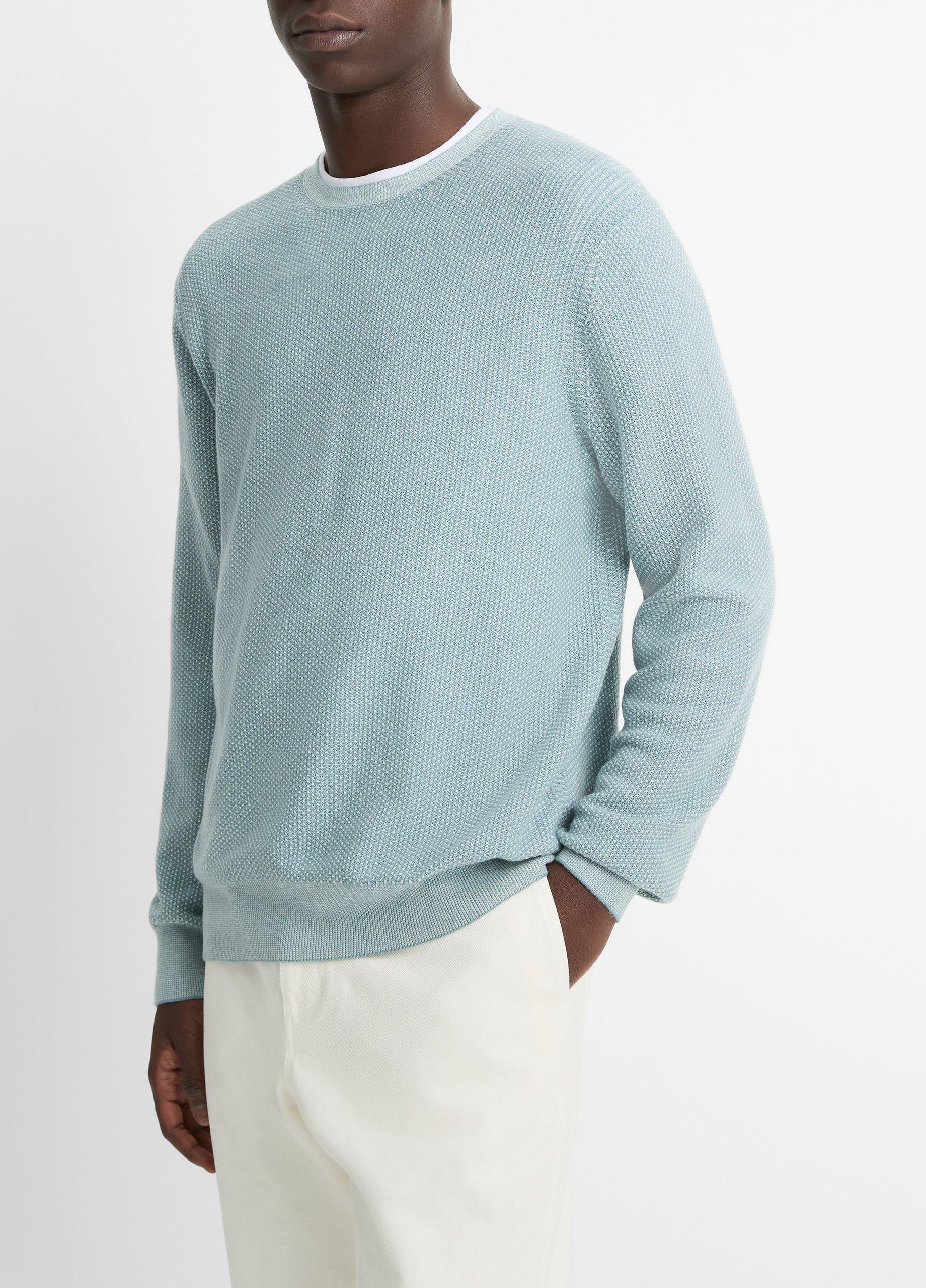 Geo-Jacquard Wool-Blend Crew Neck Sweater image number 1