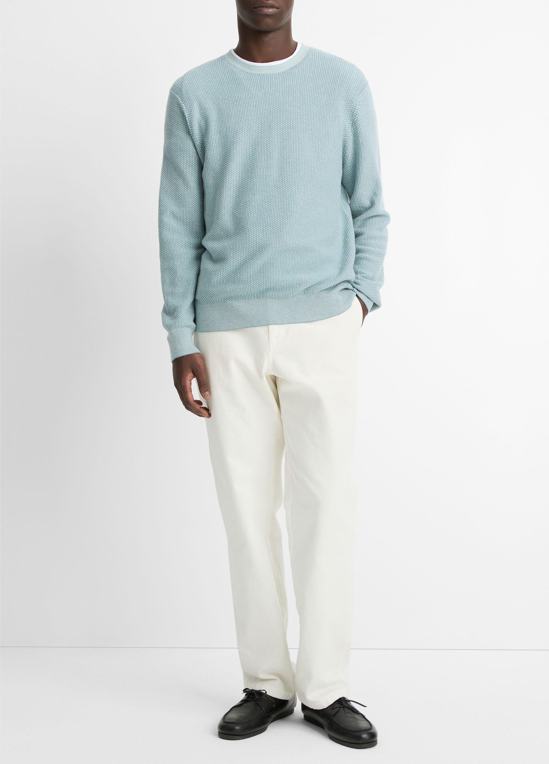 Geo-Jacquard Wool-Blend Crew Neck Sweater image number 3