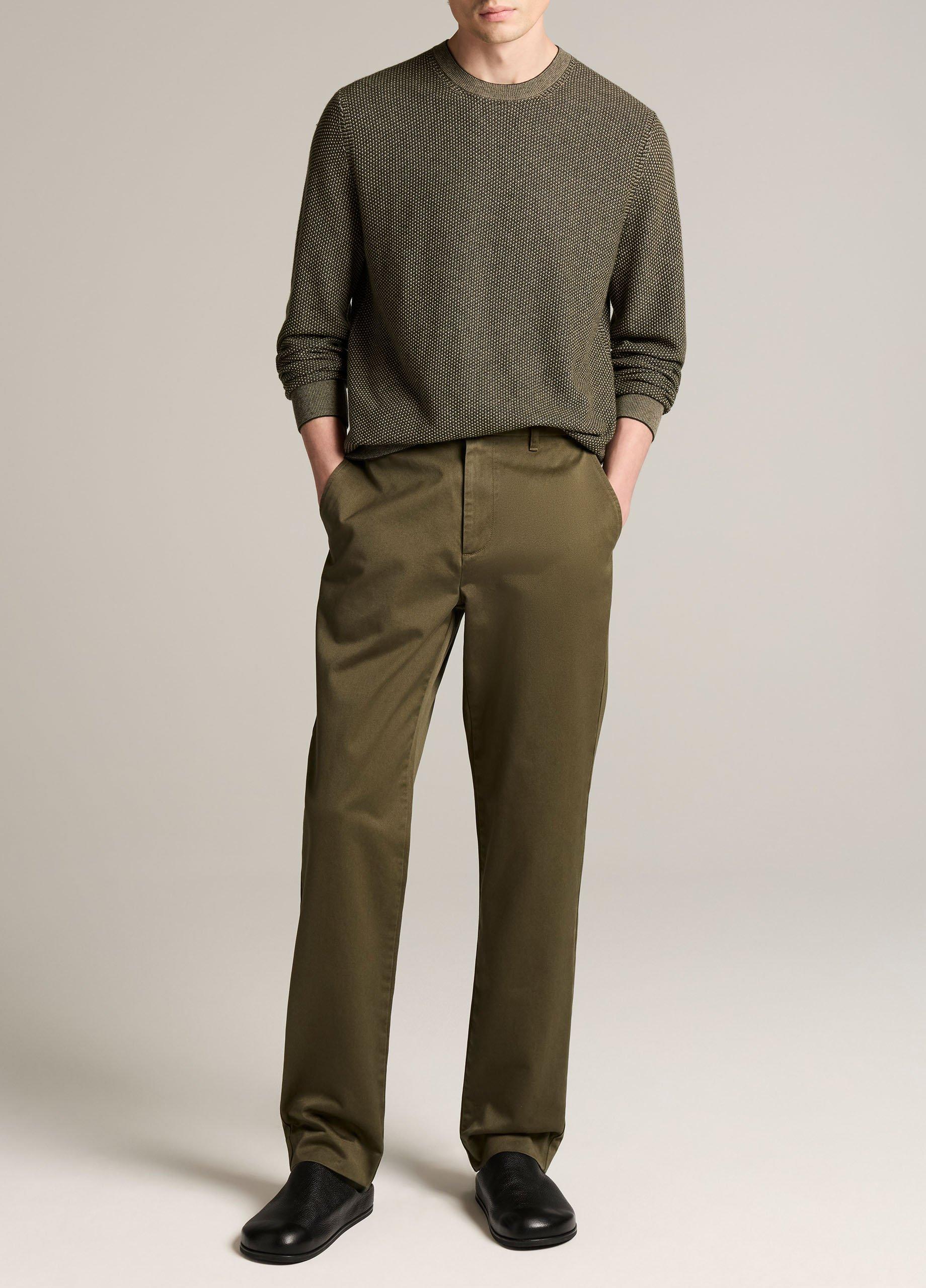 Geo-Jacquard Wool-Blend Crew Neck Sweater image number 3