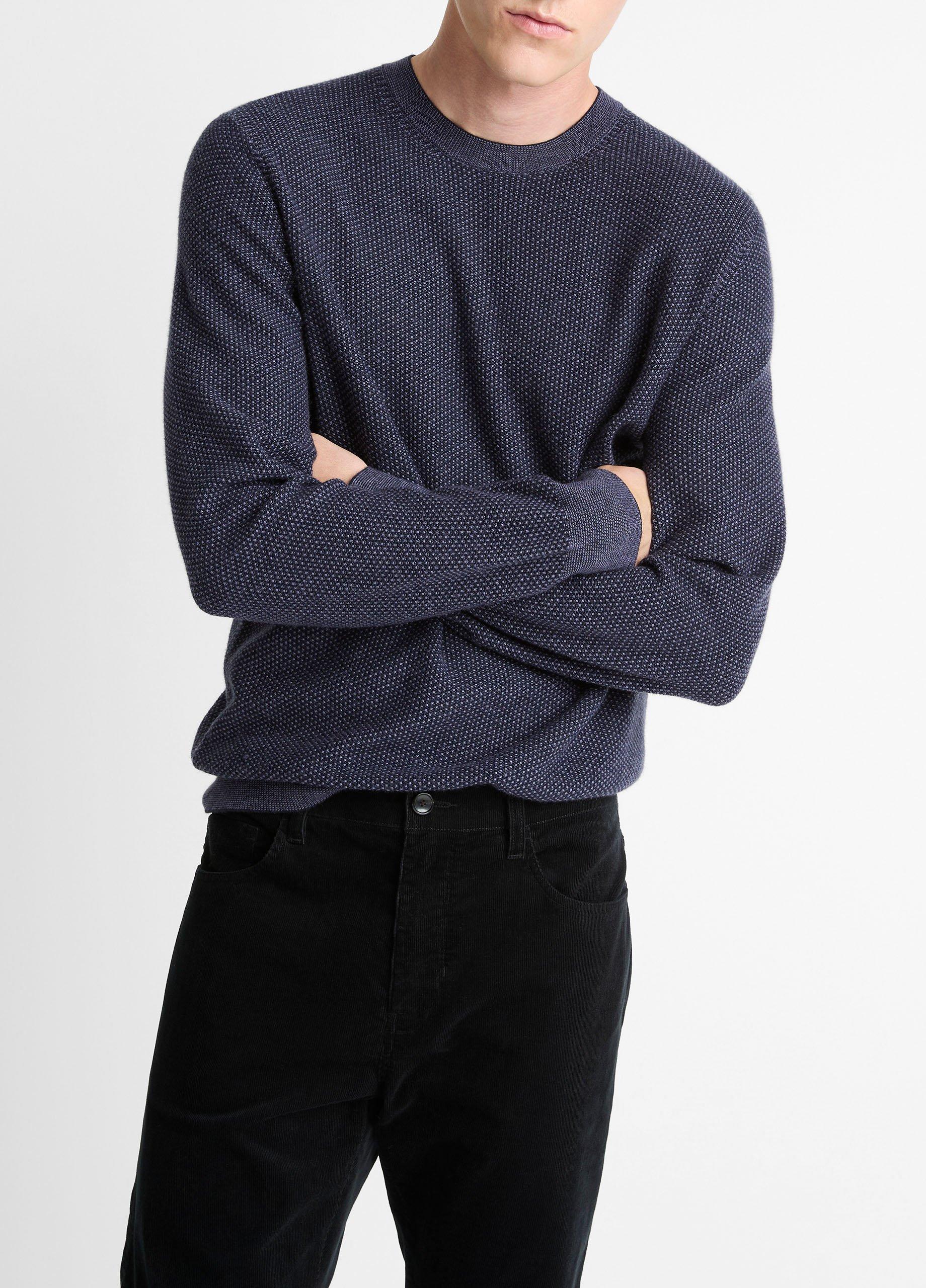 Geo-Jacquard Wool-Blend Crew Neck Sweater image number 0