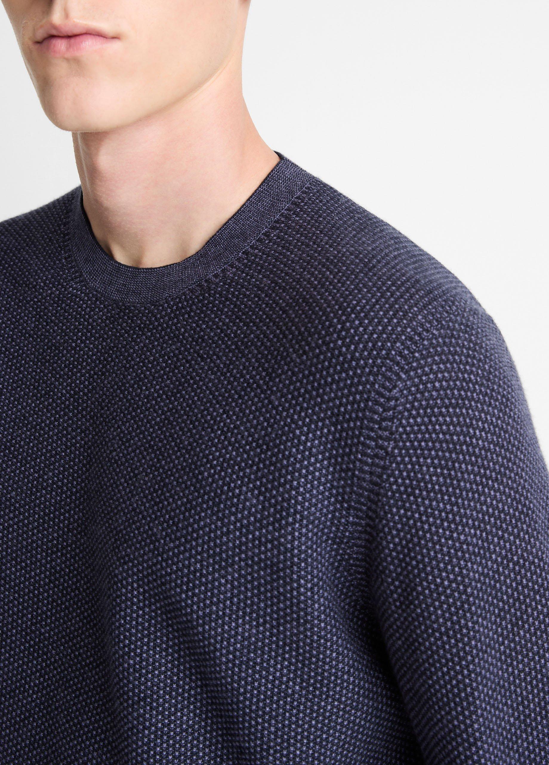 Geo-Jacquard Wool-Blend Crew Neck Sweater image number 1