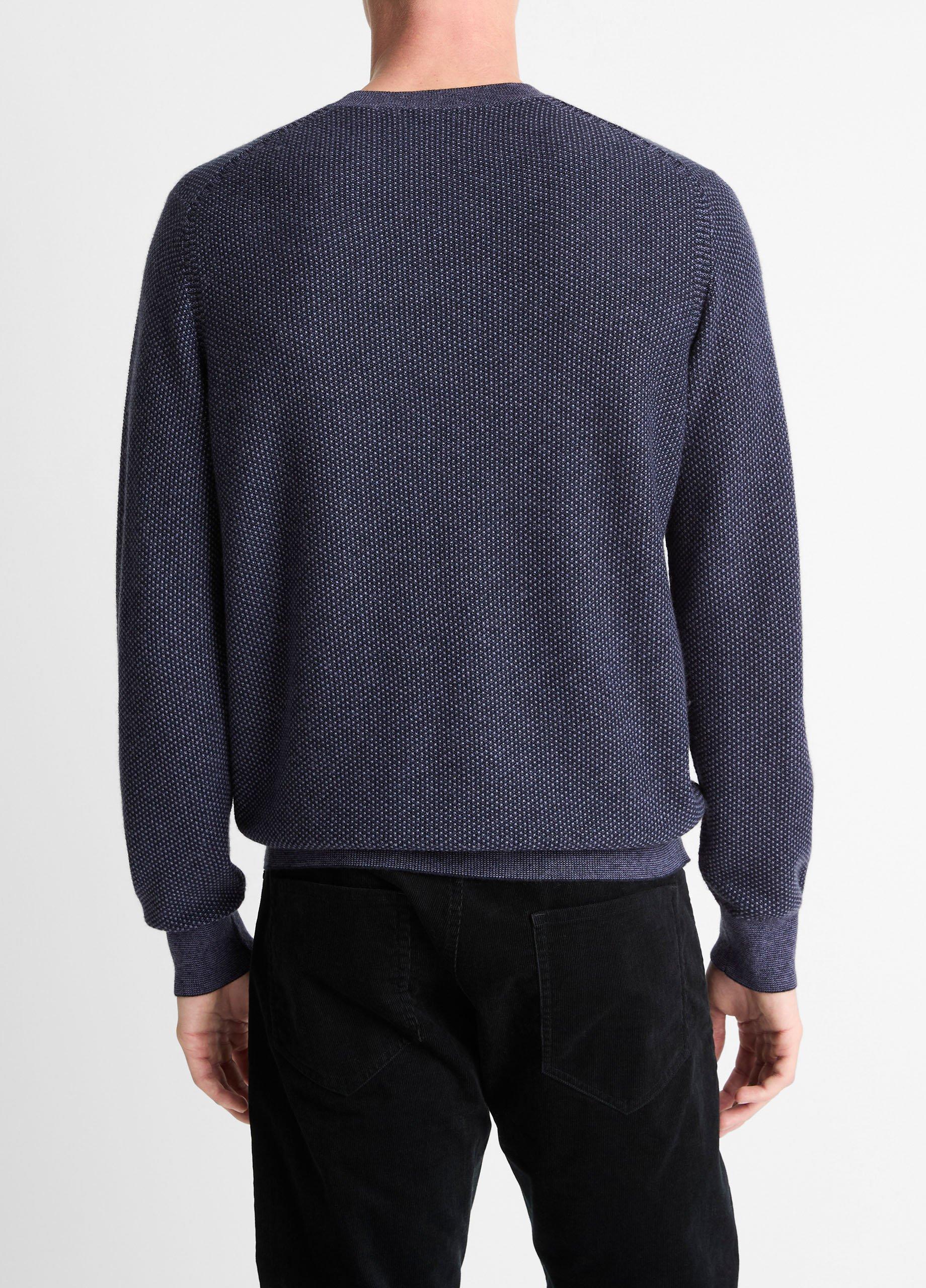 Geo-Jacquard Wool-Blend Crew Neck Sweater image number 2