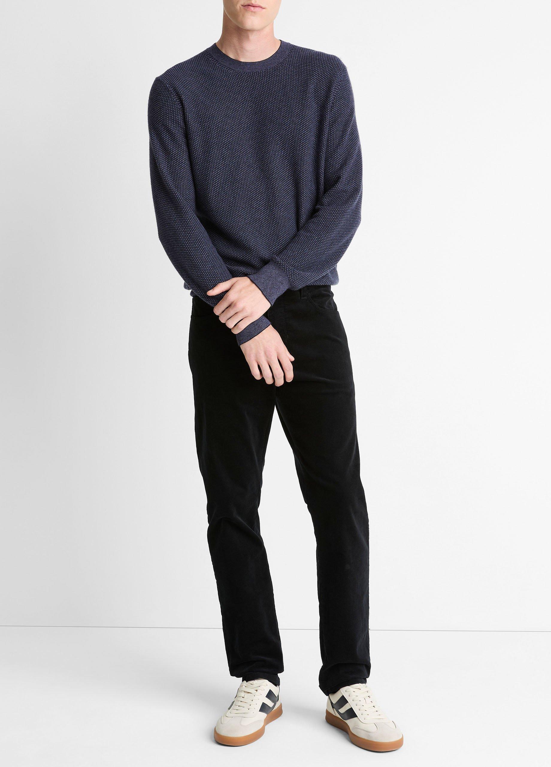 Geo-Jacquard Wool-Blend Crew Neck Sweater image number 3