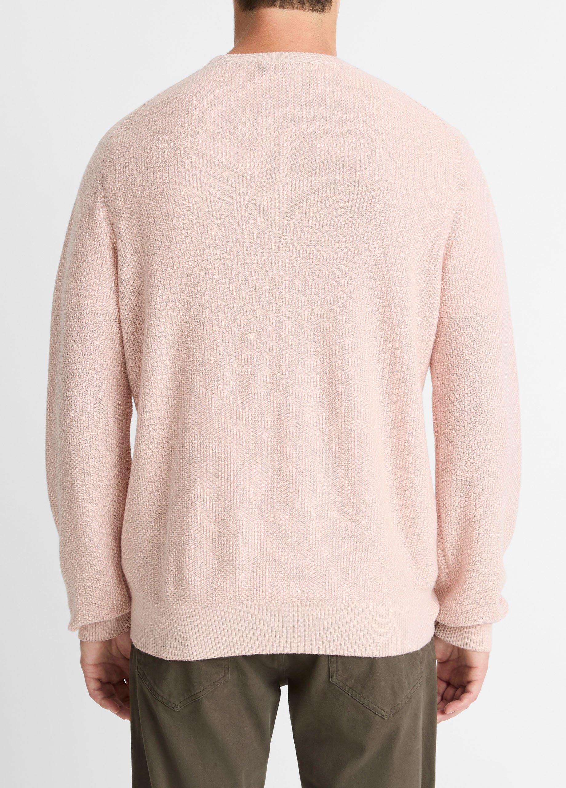 Geo-Jacquard Wool-Blend Crew Neck Sweater in Sweaters | Vince
