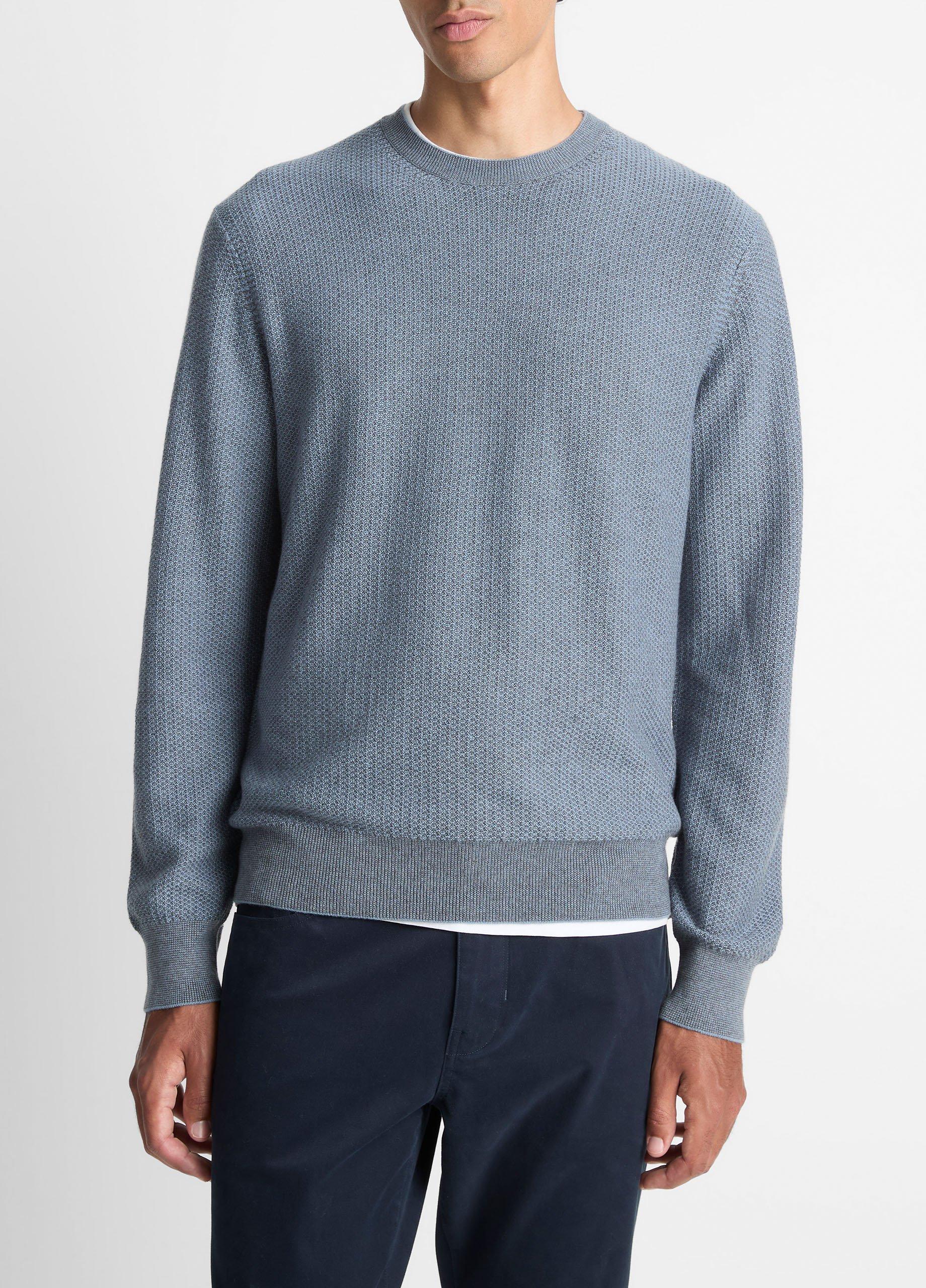 Geo-Jacquard Wool-Blend Crew Neck Sweater image number 0