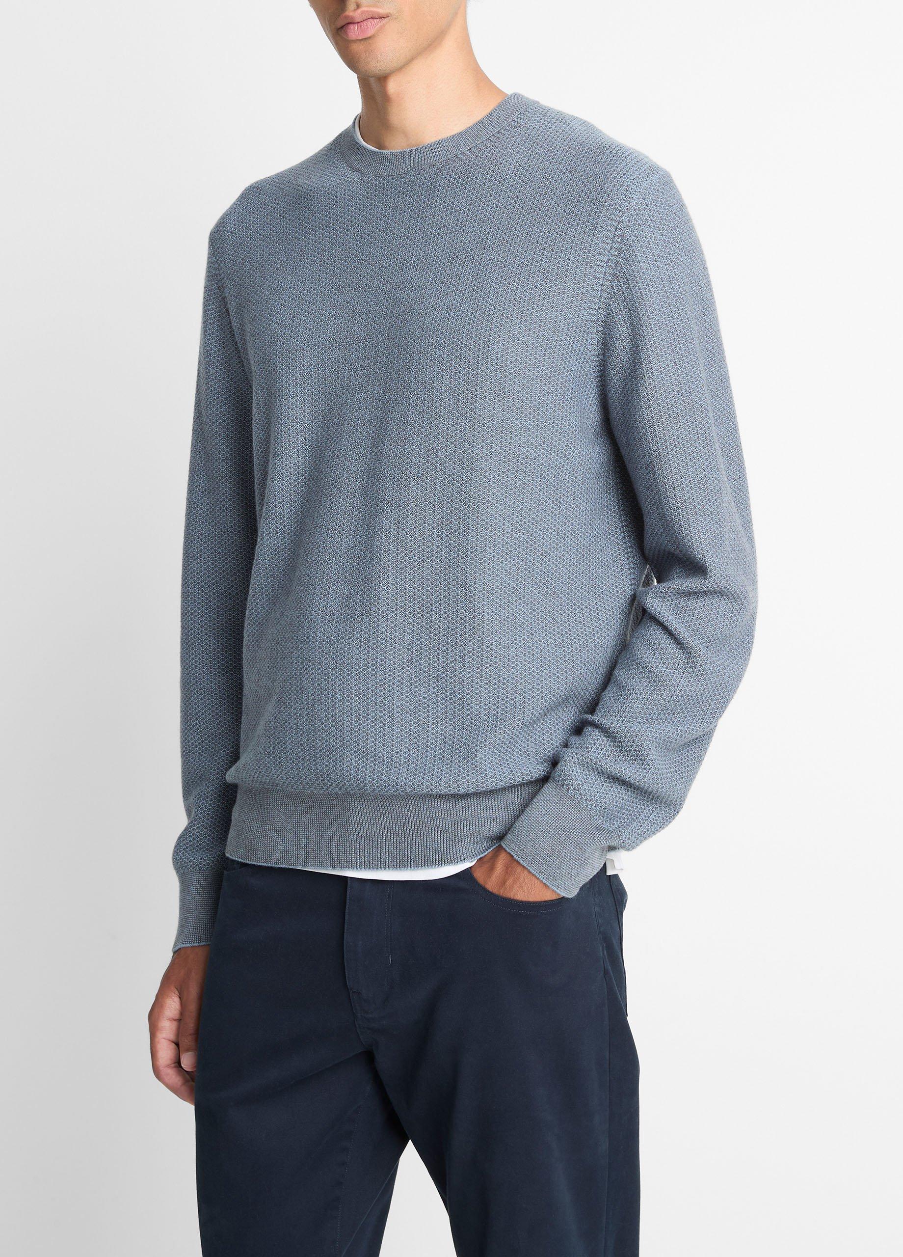 Geo-Jacquard Wool-Blend Crew Neck Sweater image number 1