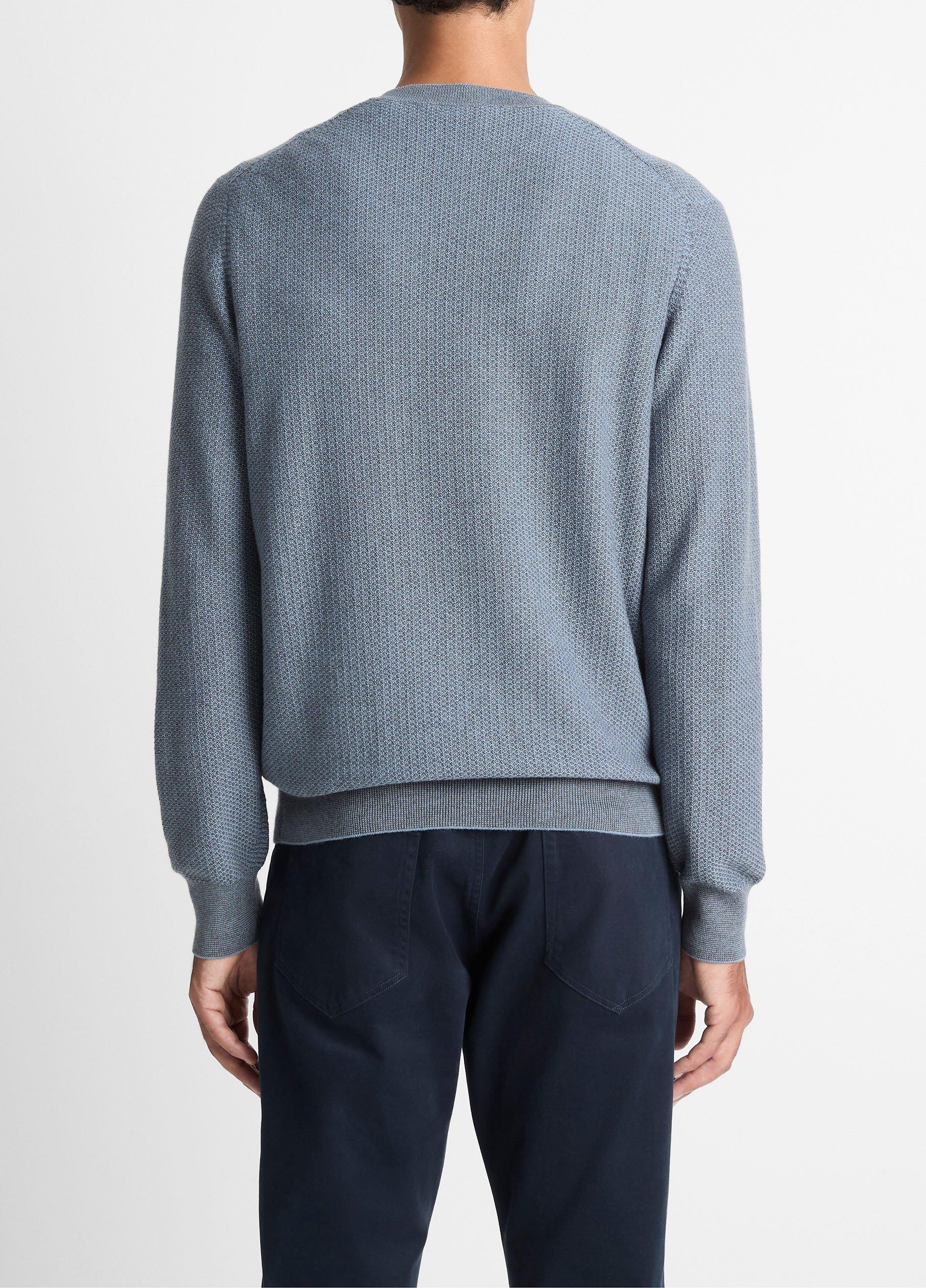 Geo-Jacquard Wool-Blend Crew Neck Sweater image number 2