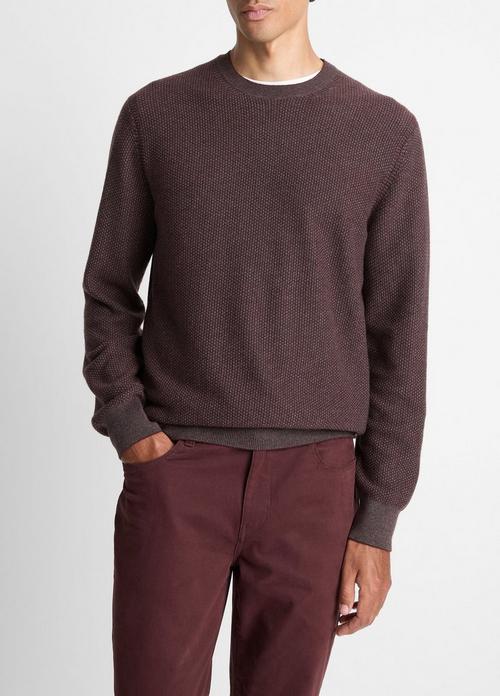 Geo-Jacquard Wool-Blend Crew Neck Sweater