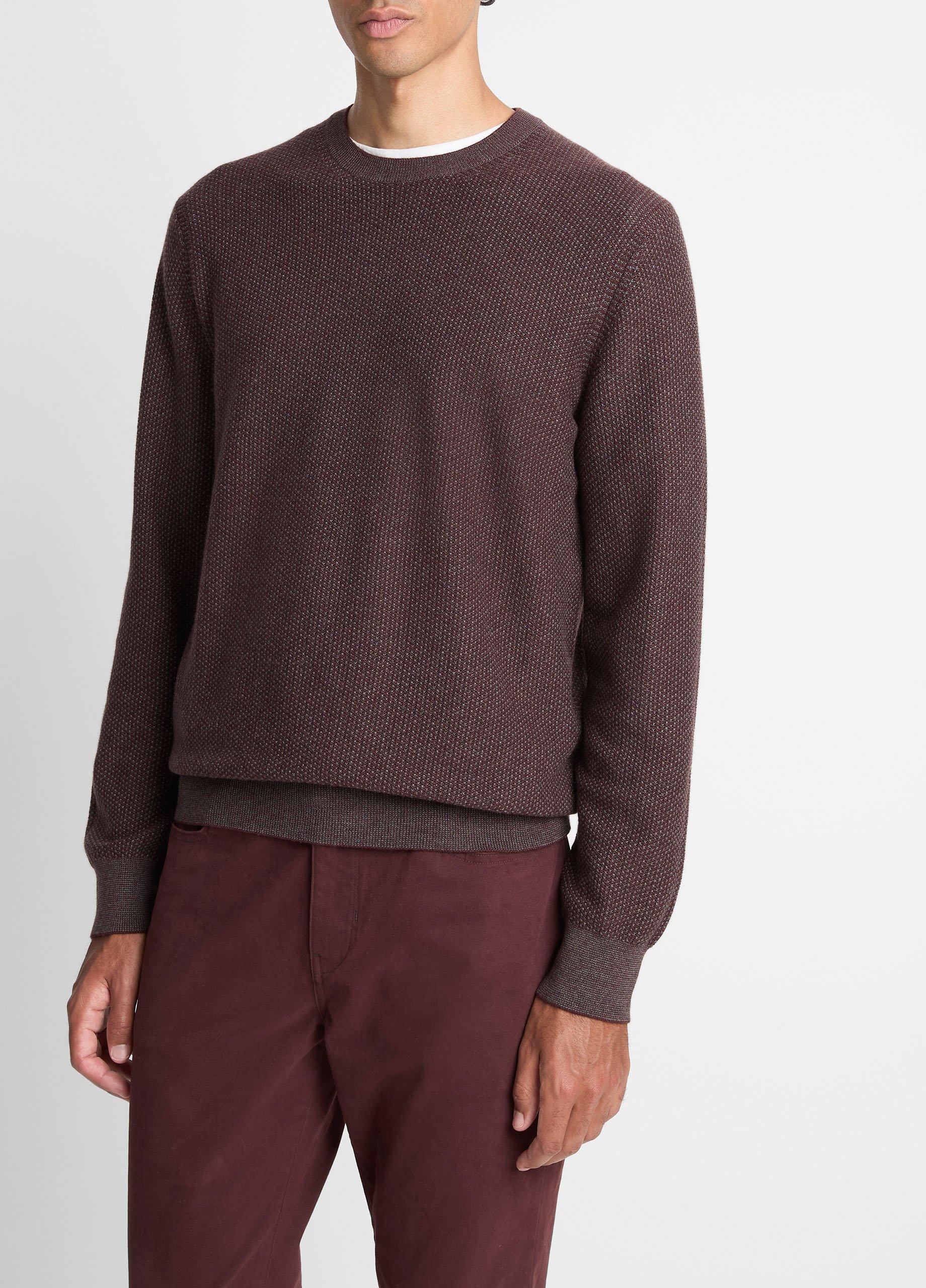 Geo-Jacquard Wool-Blend Crew Neck Sweater image number 1