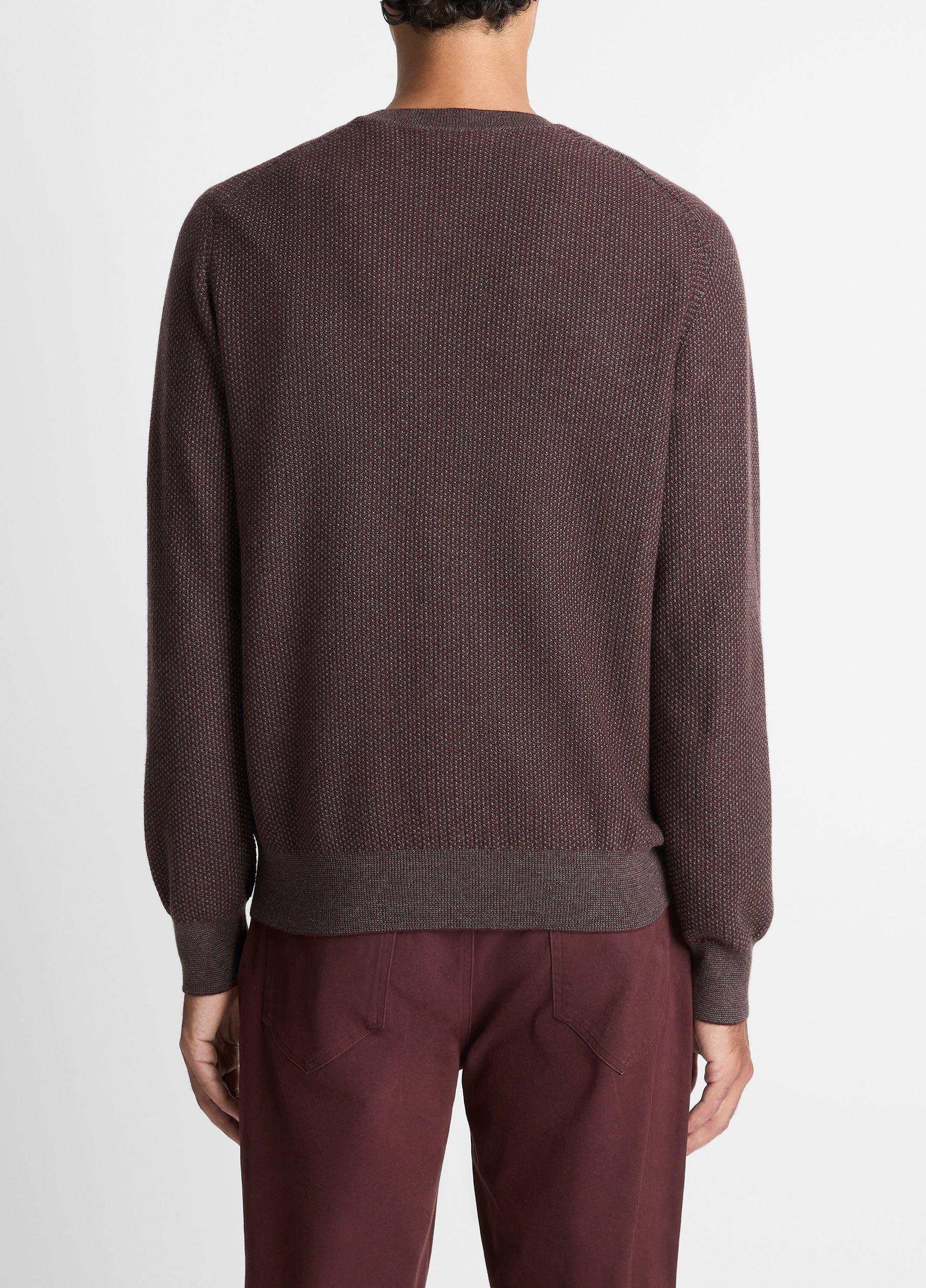 Geo-Jacquard Wool-Blend Crew Neck Sweater image number 2
