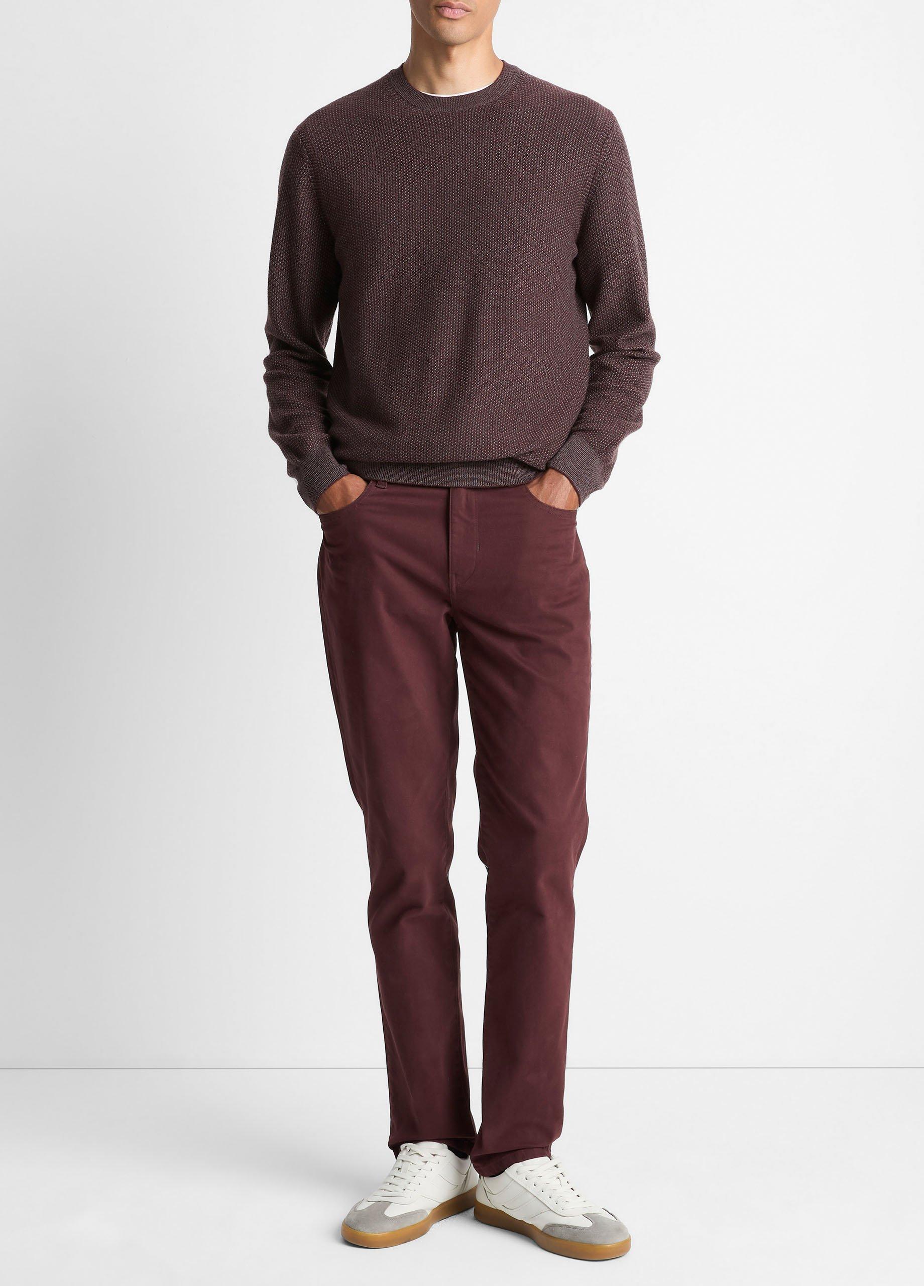 Geo-Jacquard Wool-Blend Crew Neck Sweater image number 3