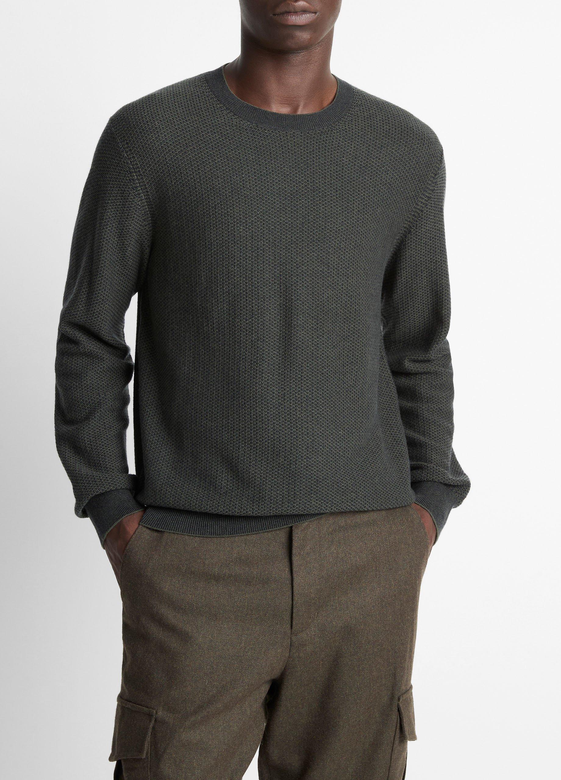 Geo-Jacquard Wool-Blend Crew Neck Sweater image number 0
